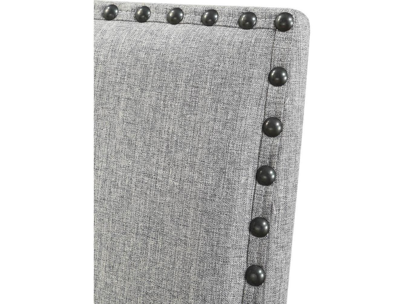 Avalon Furniture Pine Wood Gray Upholstered Armless Dining Chair