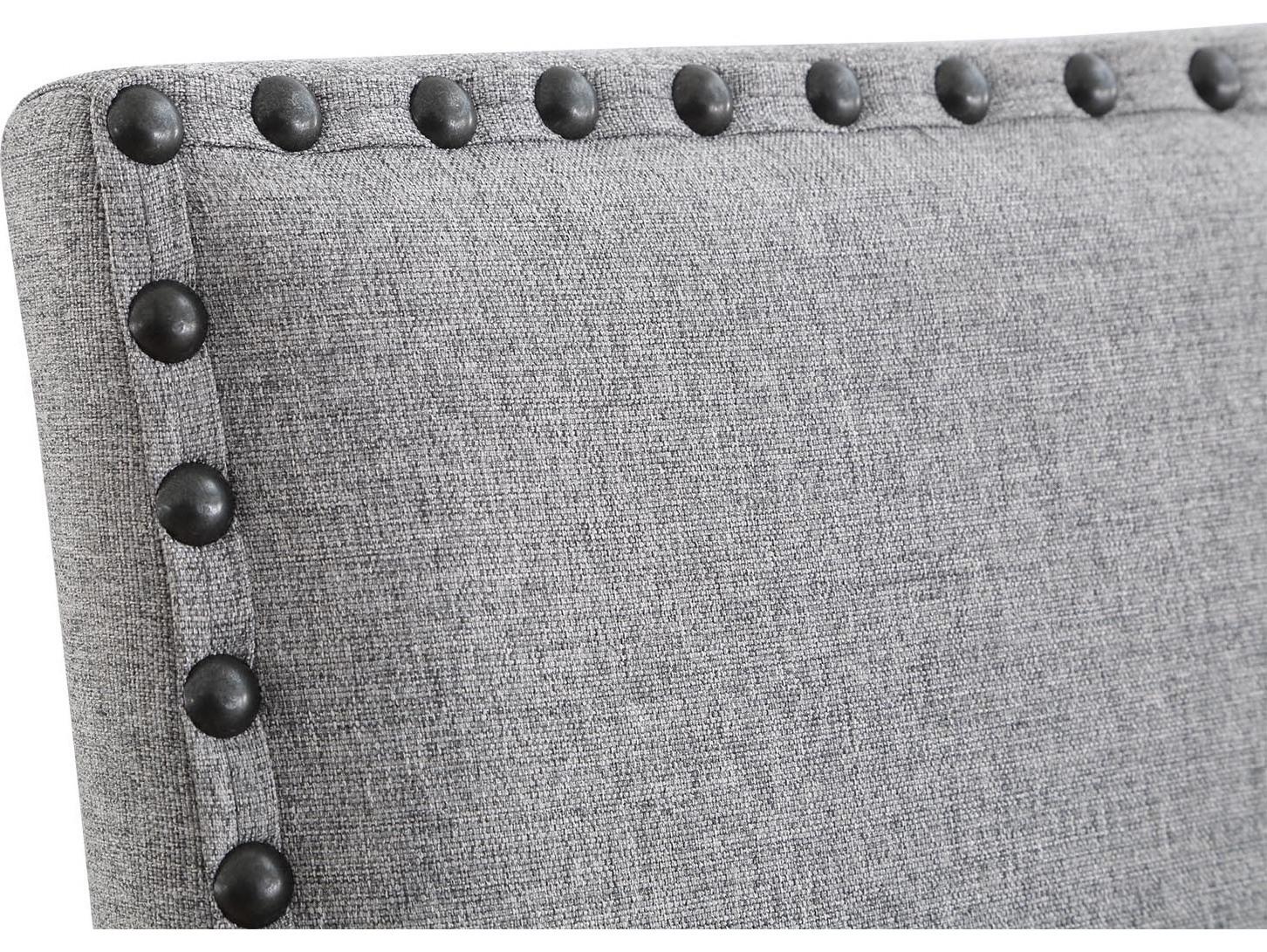 Avalon Furniture Pine Wood Gray Upholstered Armless Dining Chair