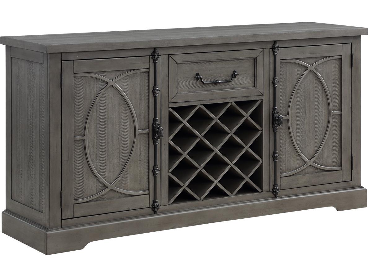 Avalon Furniture 72" Pine Wood Gray Sideboard