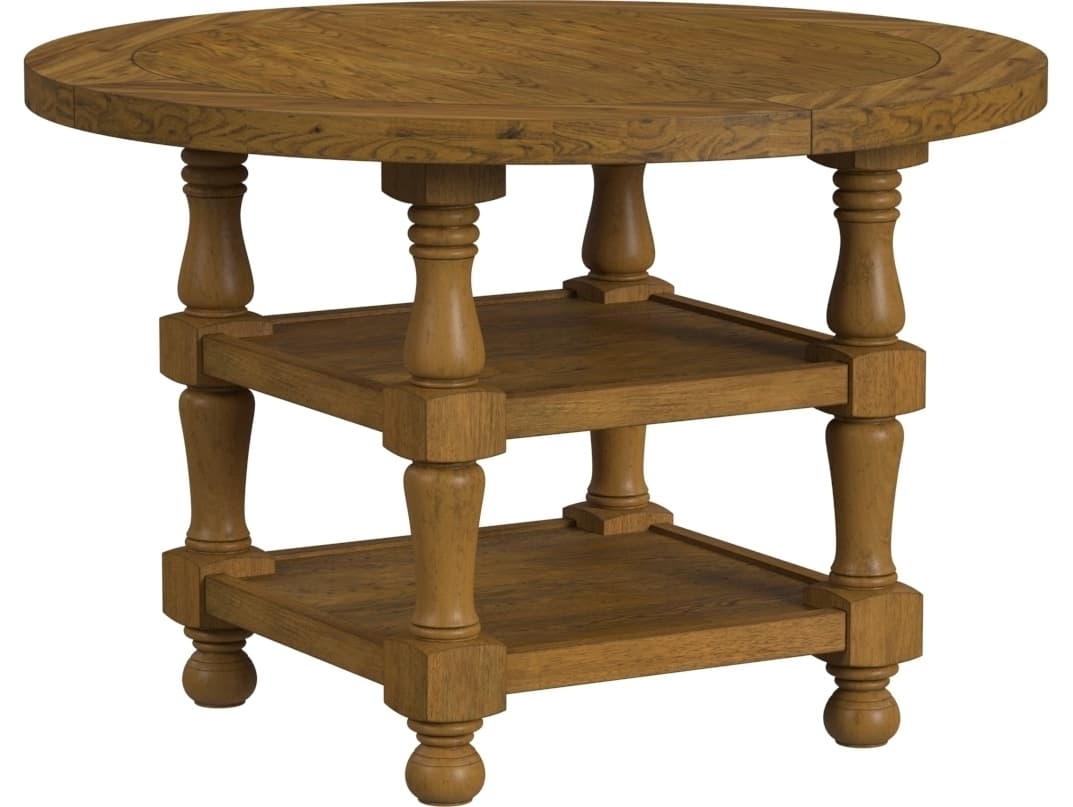 Avalon Furniture Round Wood Brown Dining Table