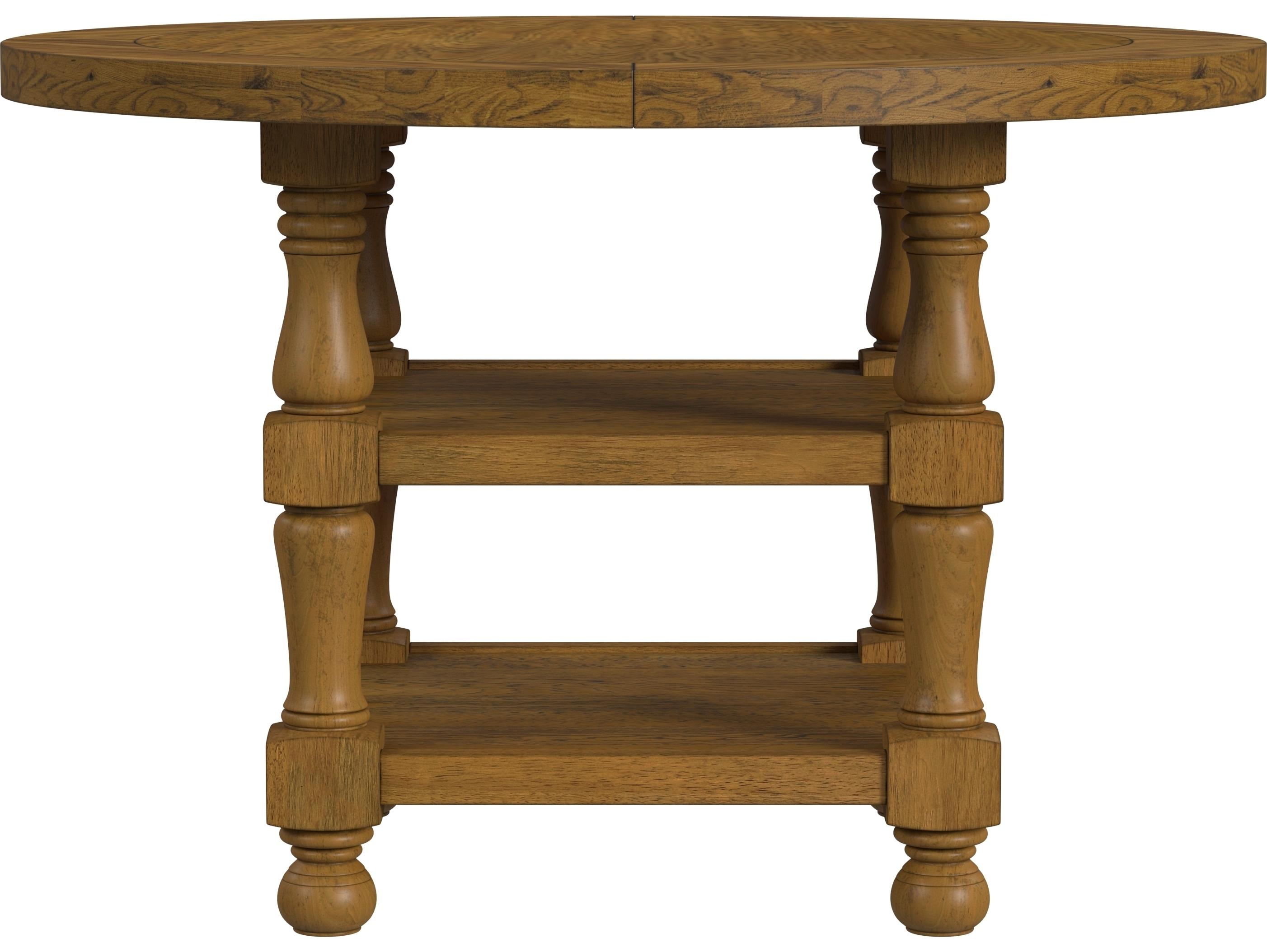 Avalon Furniture Round Wood Brown Dining Table