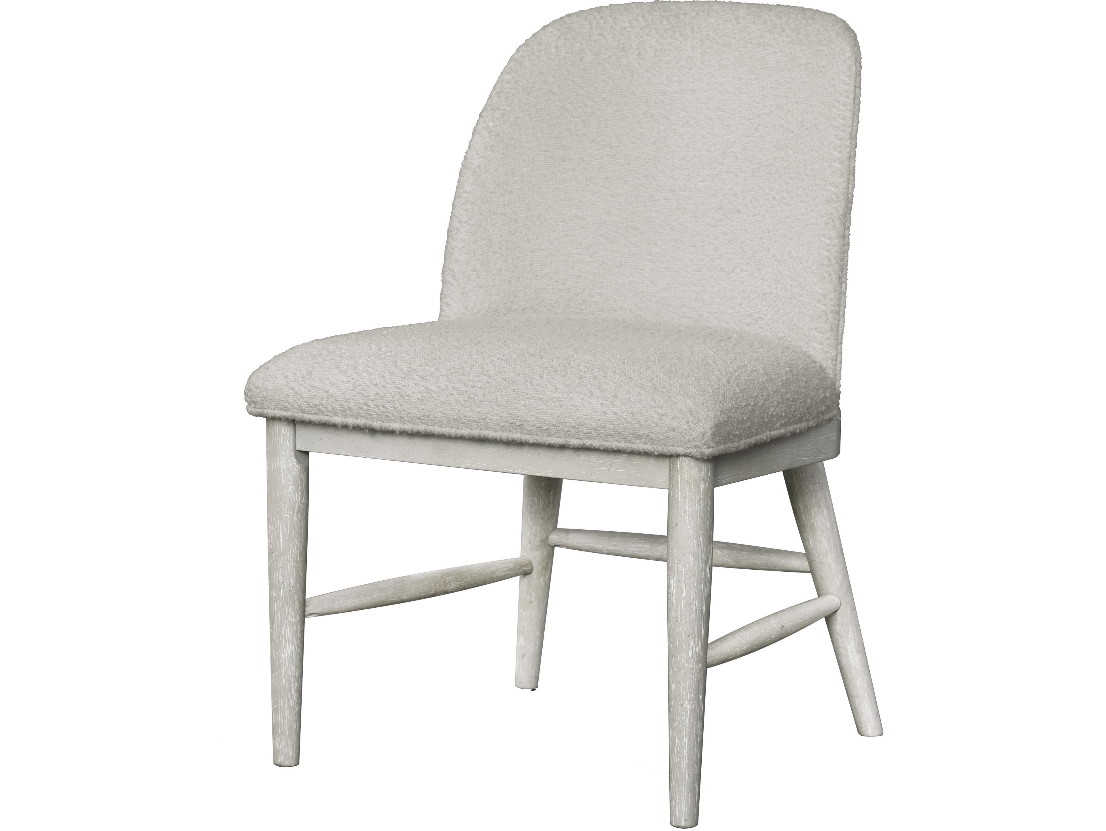 Avalon Furniture Rubberwood White Upholstered Armless Dining Chair