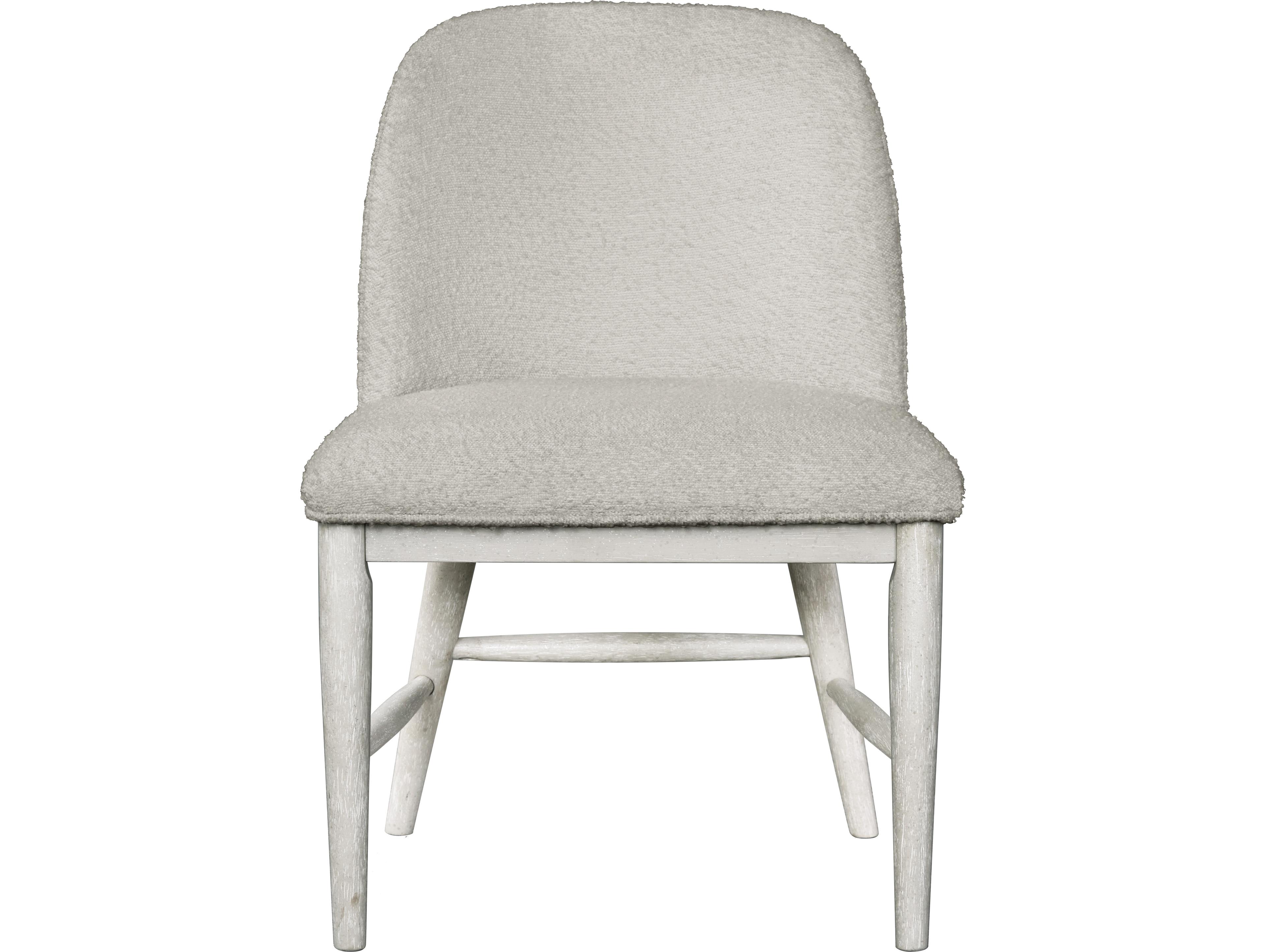 Avalon Furniture Rubberwood White Upholstered Armless Dining Chair