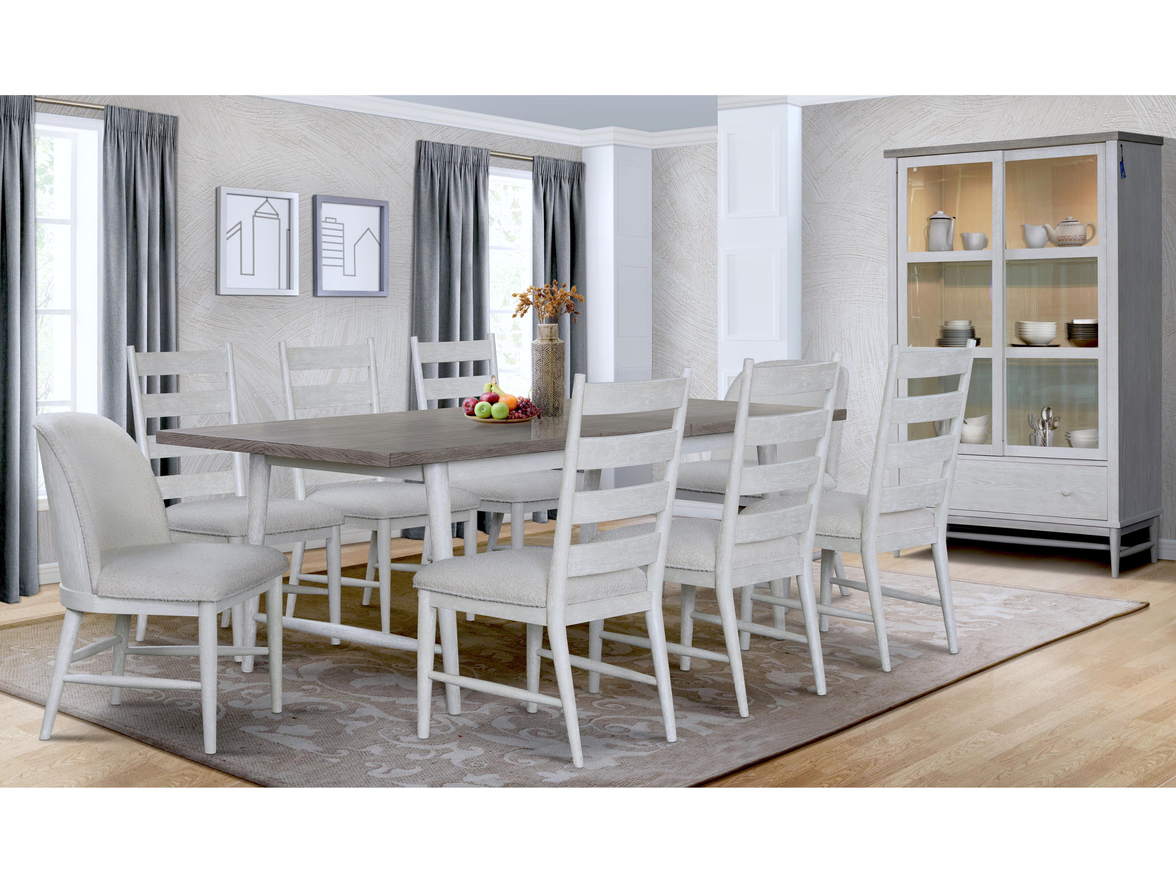 Avalon Furniture Rectangular Wood White Dining Table