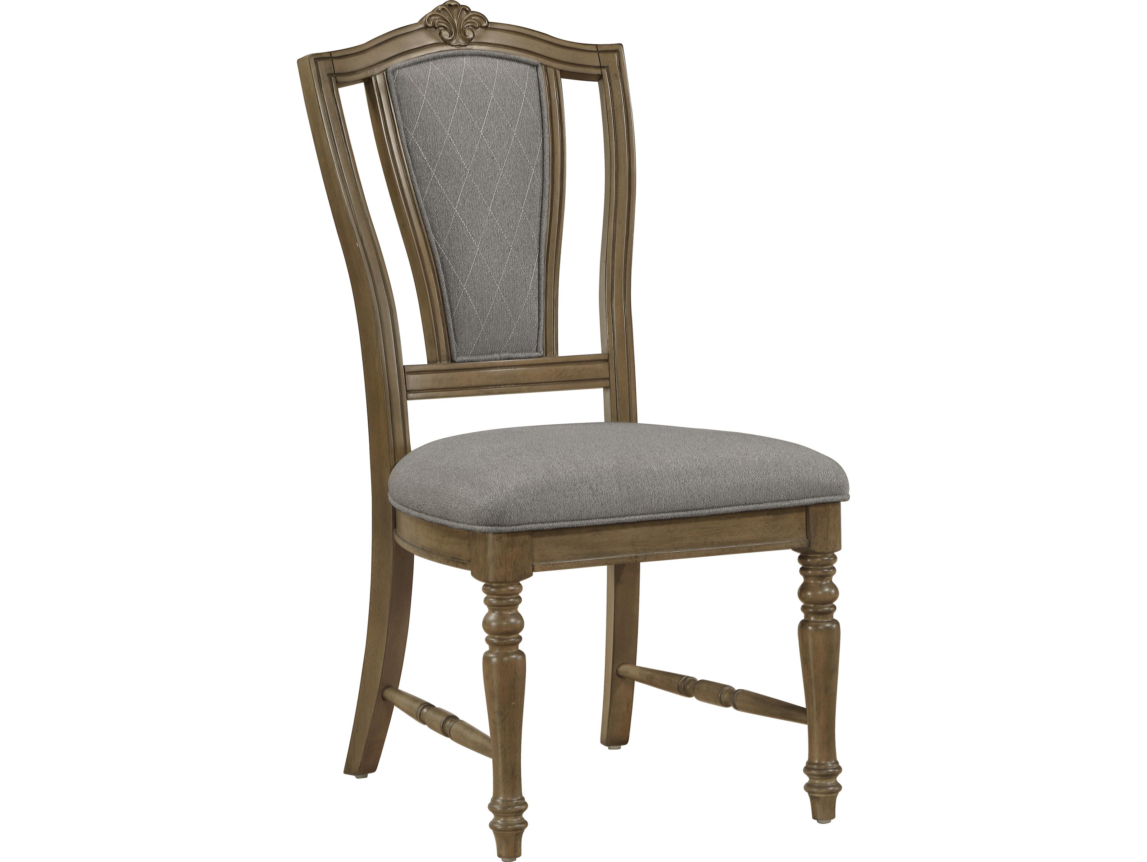 Avalon Furniture Birch Wood Brown Upholstered Armless Dining Chair