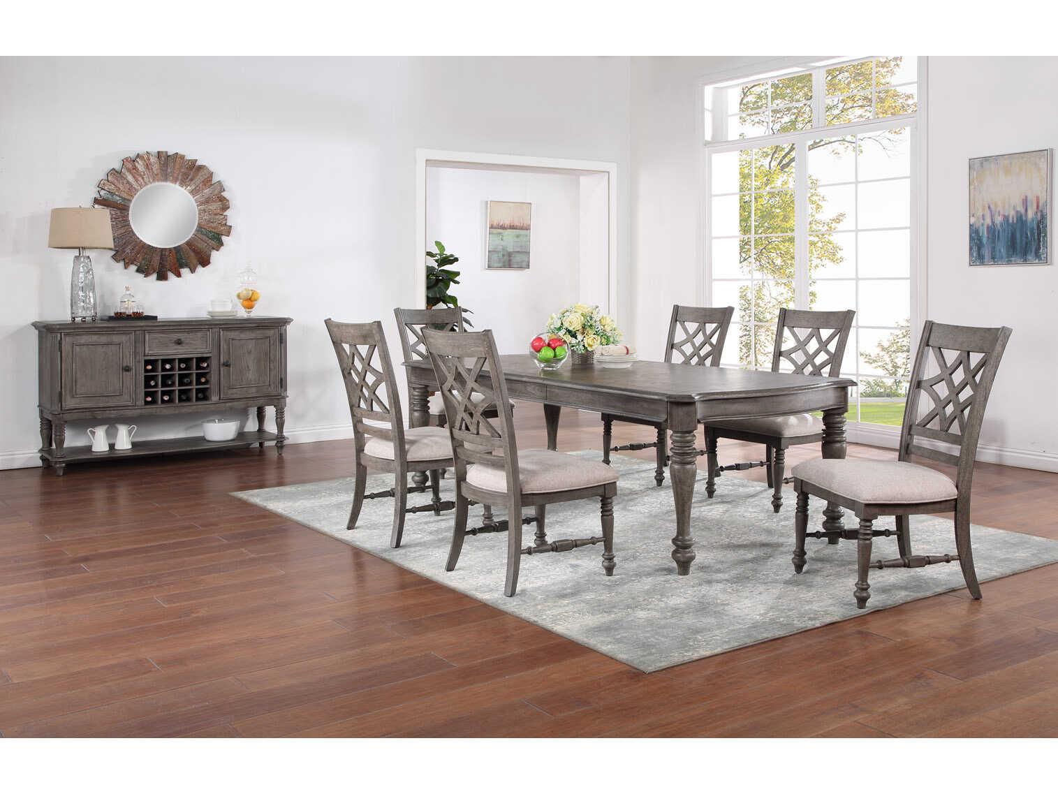 Avalon Furniture Acacia Wood Dining Room Set