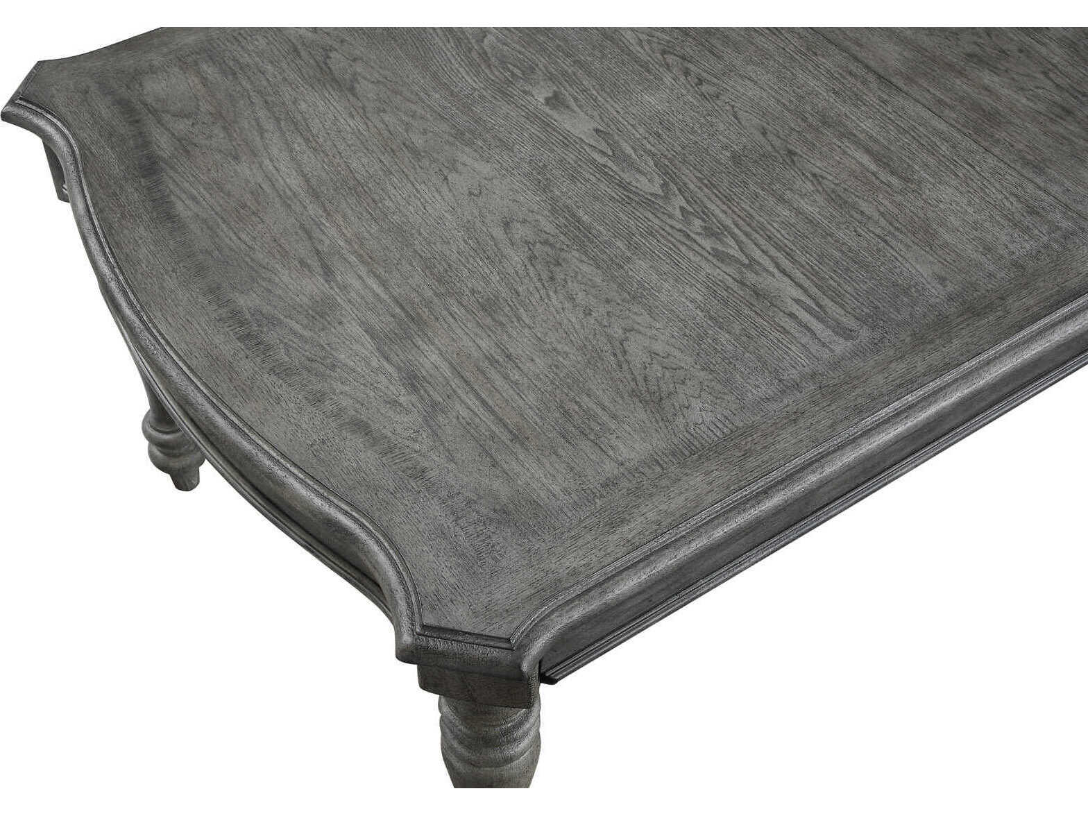Avalon Furniture Rectangular Wood Sandblasted Gray Dining Table