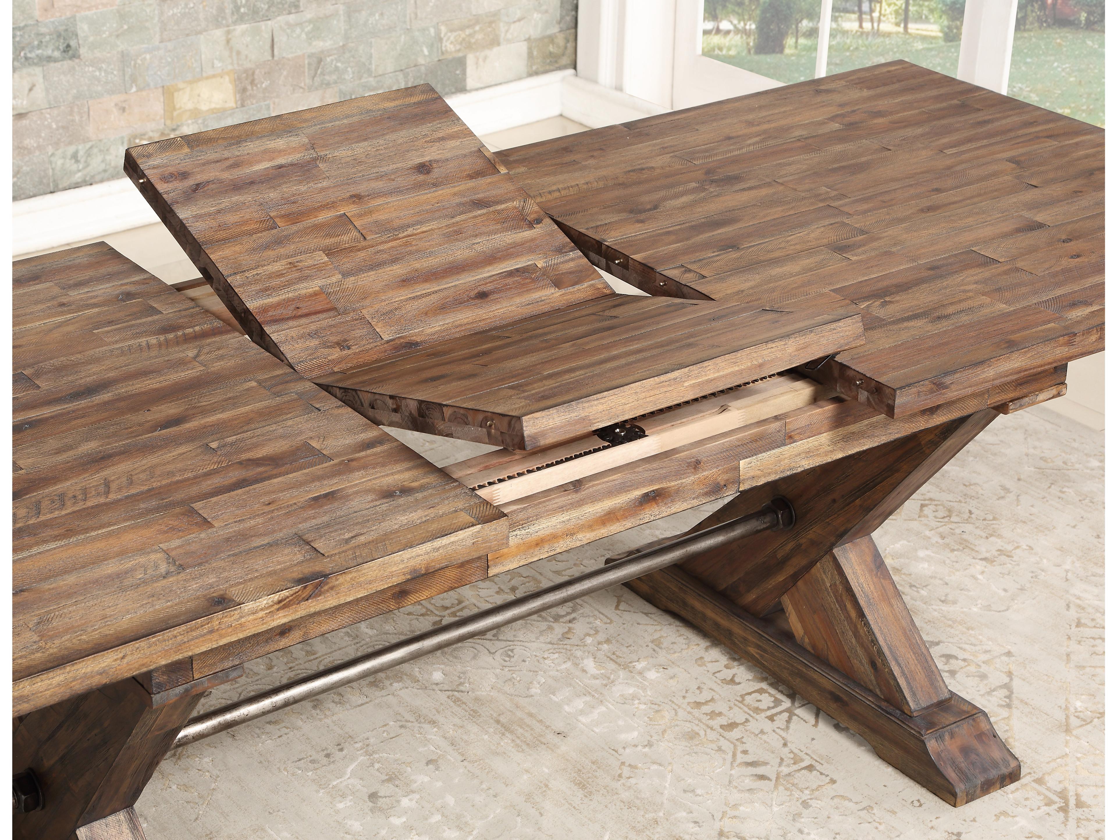 Avalon Furniture Rectangular Wood Rustic Acacia Dining Table