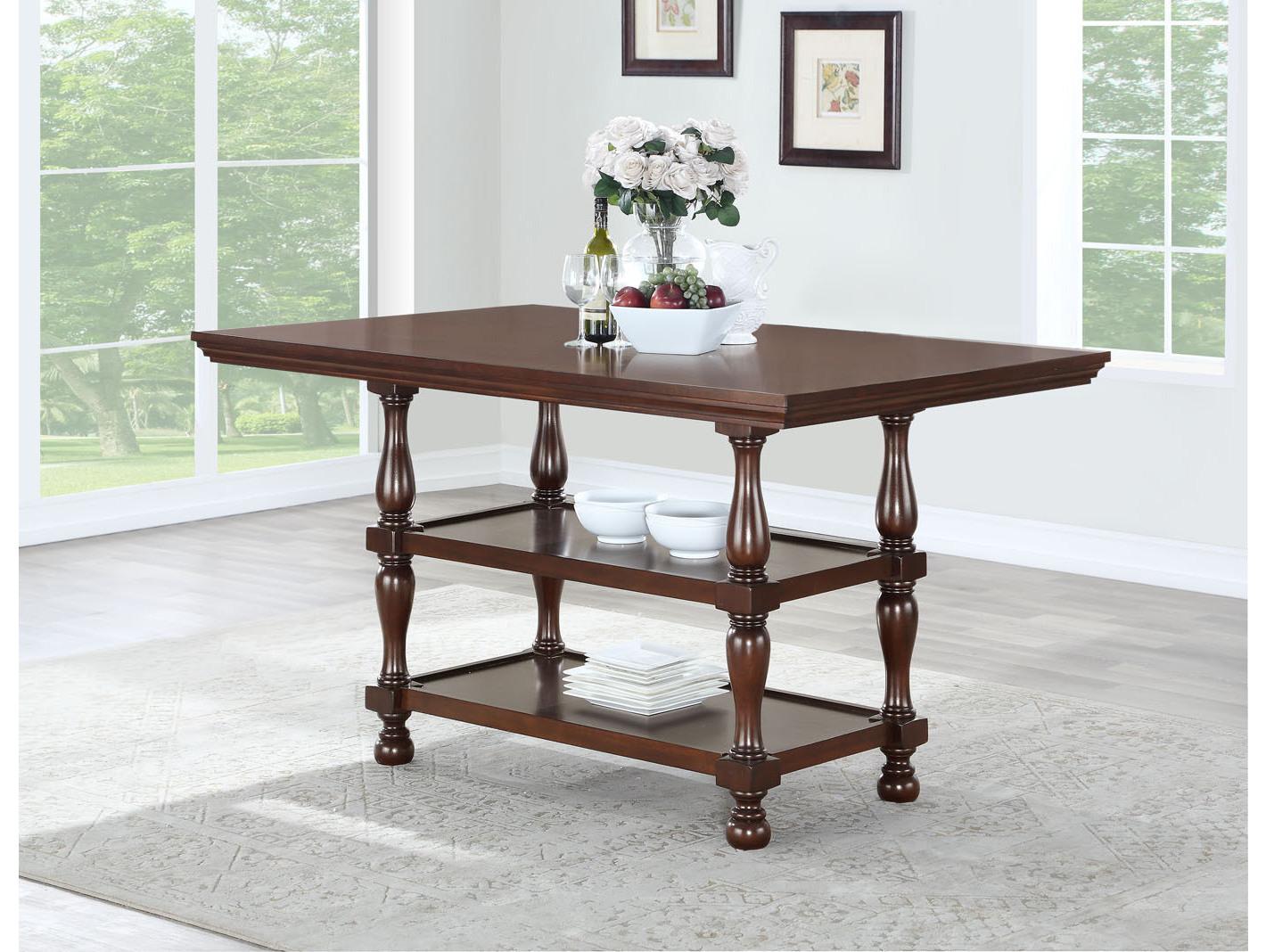 Avalon Furniture Rectangular Wood Brown Cherry Dining Table