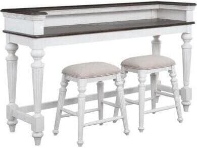 Avalon Furniture Gray Oak Distressed White Rectangular Wood Bar Table
