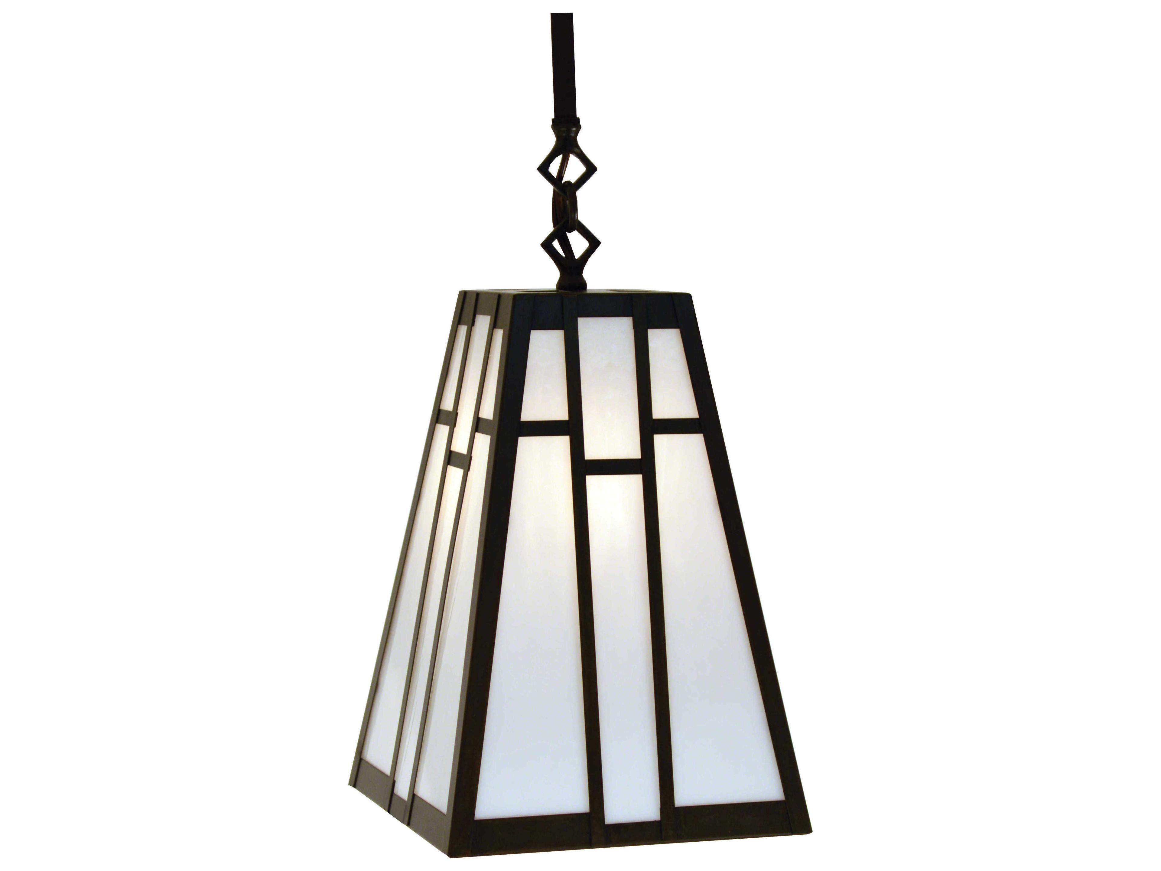 Arroyo Craftsman Asheville 1-Light Black Glass Mini Pendant