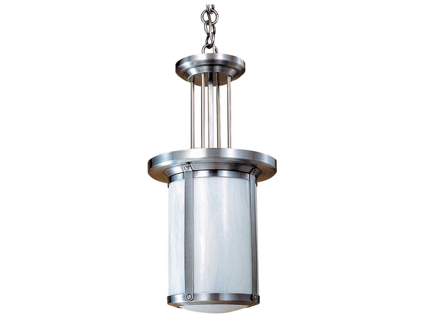Arroyo Craftsman Berkeley 1-Light Silver Glass Cylinder Mini Pendant