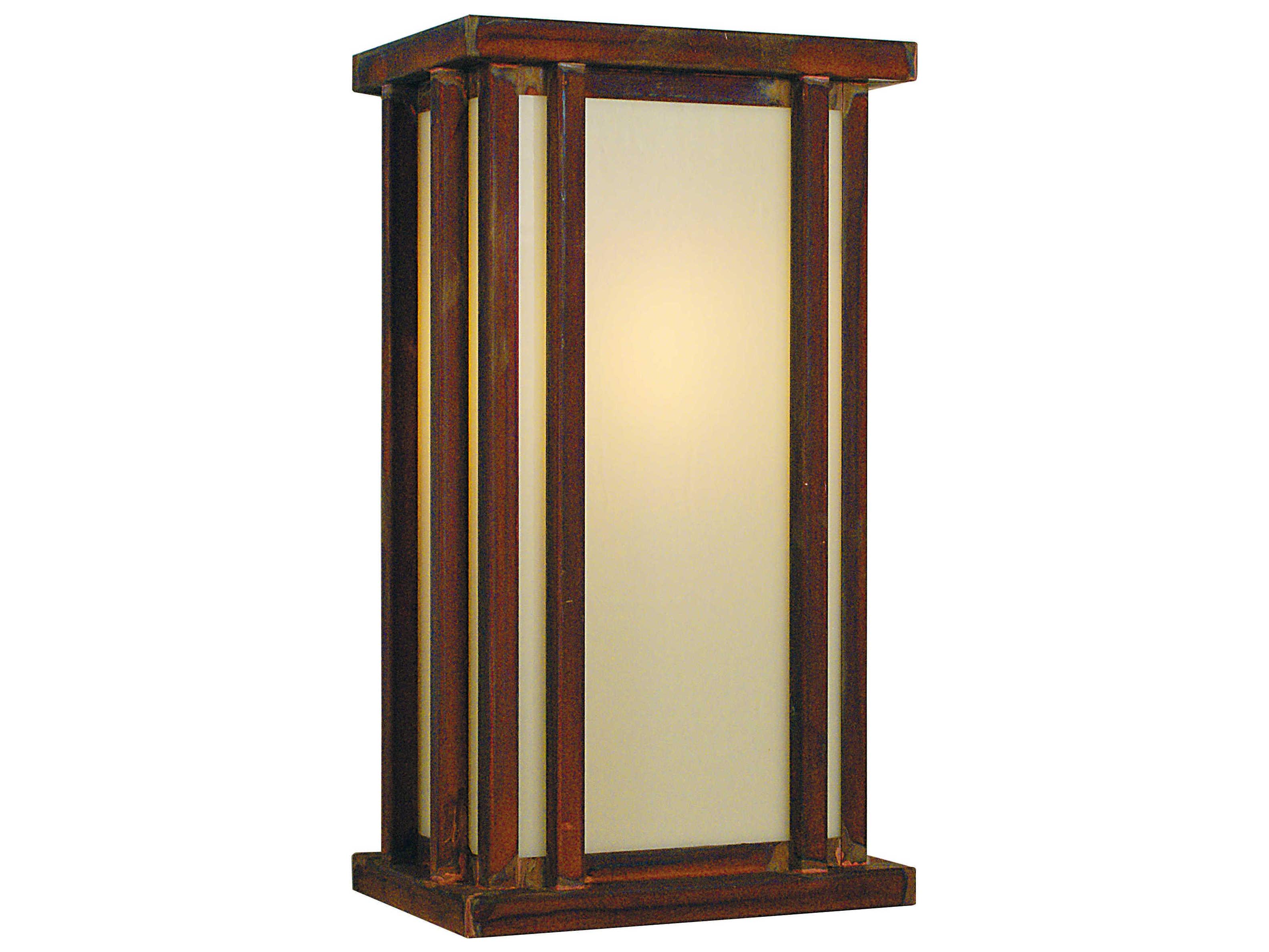 Arroyo Craftsman Glencoe 1-Light Brown Glass Wall Sconce