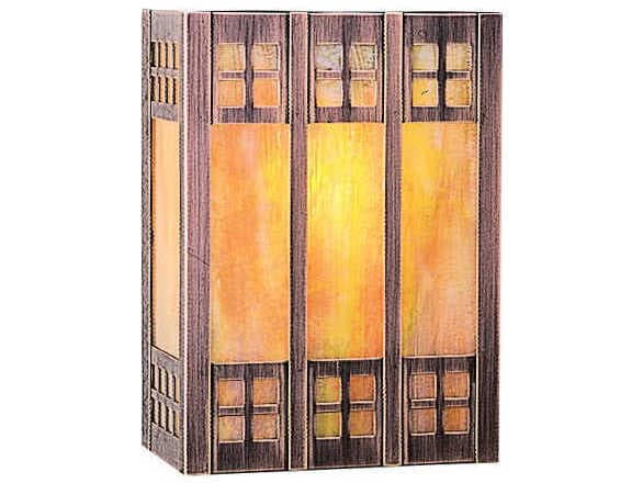 Arroyo Craftsman Glasgow 1-Light Copper Glass Wall Sconce