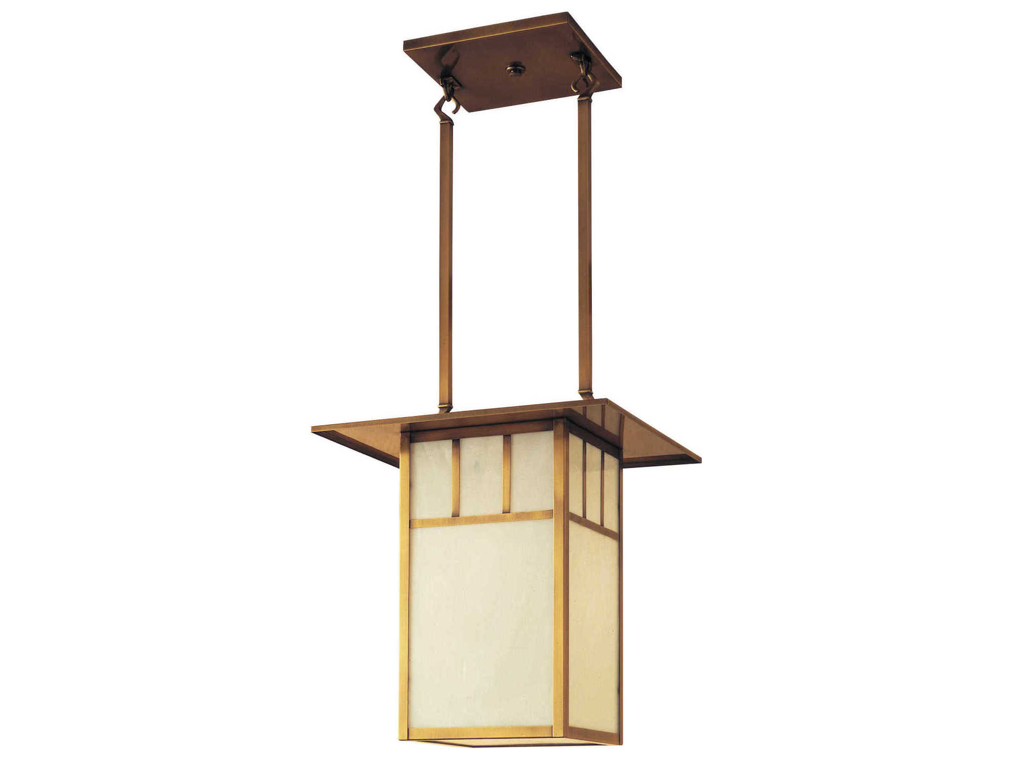 Arroyo Craftsman Huntington 2-Light Brass Glass Geometric Pendant