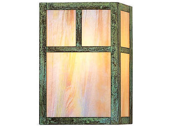 Arroyo Craftsman Mission 1-Light Green Glass Wall Sconce