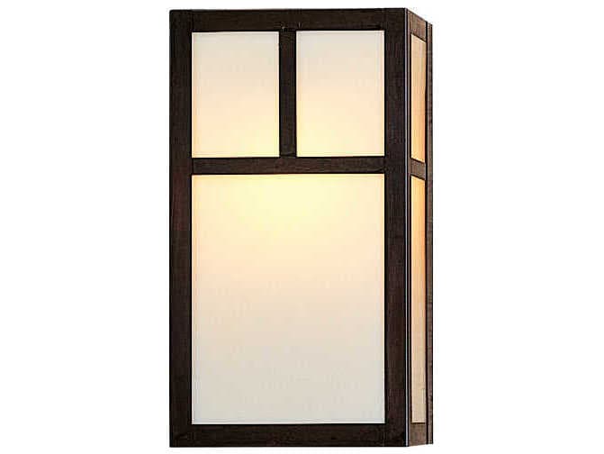 Arroyo Craftsman Mission 1-Light Brown Glass Wall Sconce