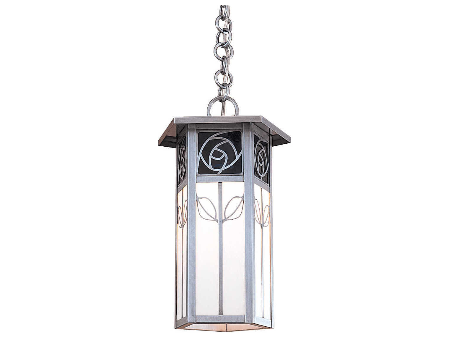 Arroyo Craftsman Saint Clair 1-Light Pewter Glass Geometric Mini Pendant