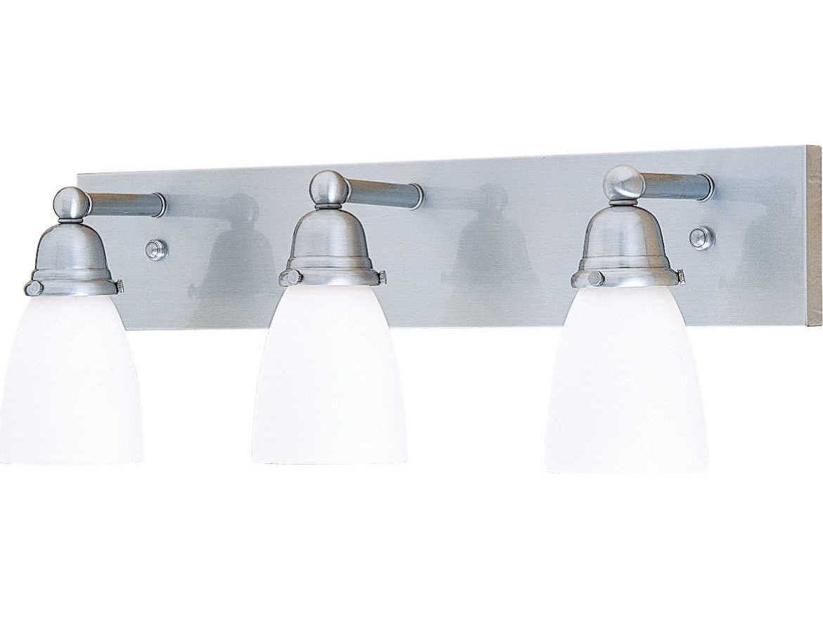 Arroyo Craftsman Simplicity 3-Light Silver Glass Vanity Light