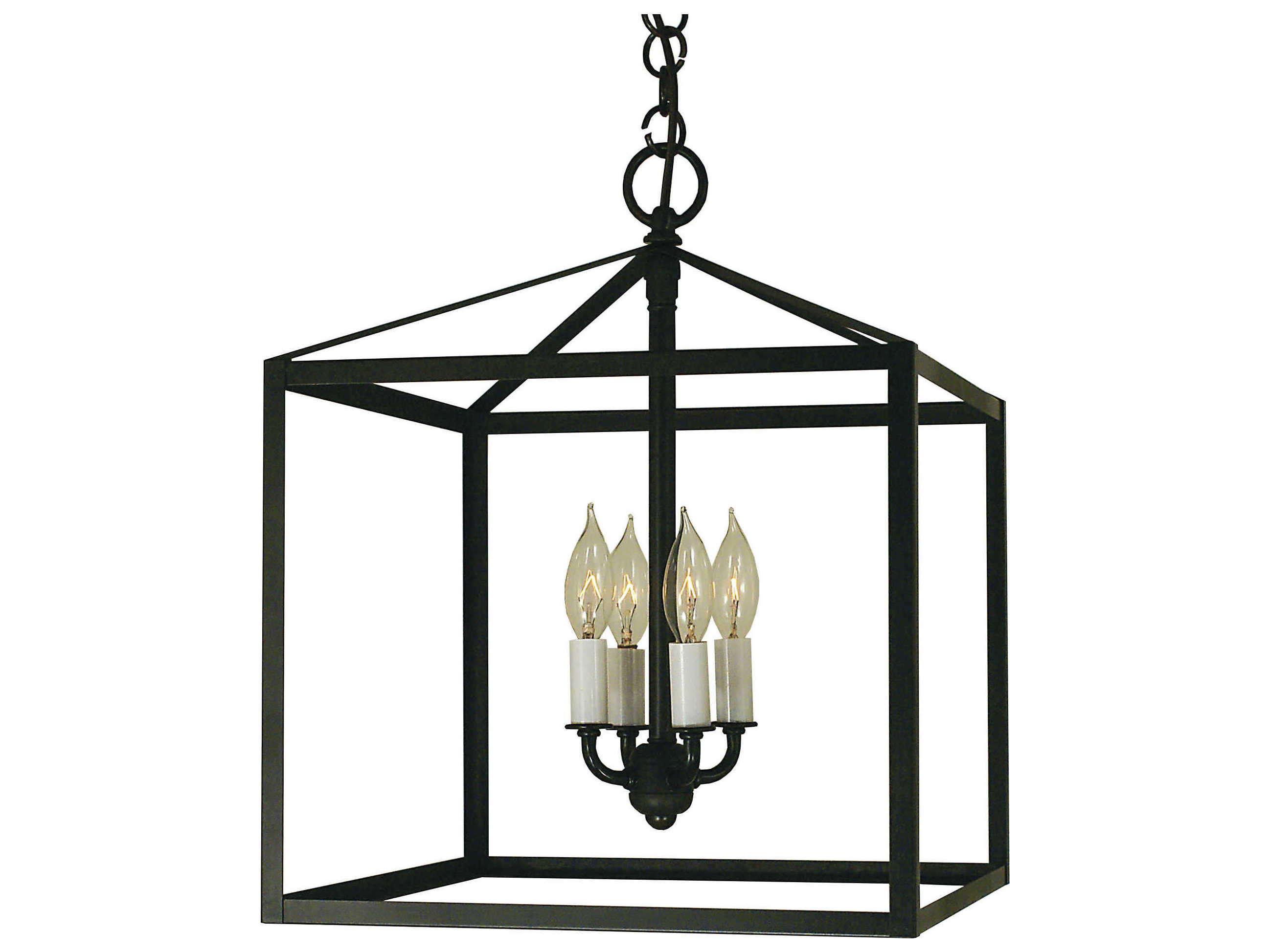 Arroyo Craftsman Vintage 4-Light Black Candelabra Chandelier