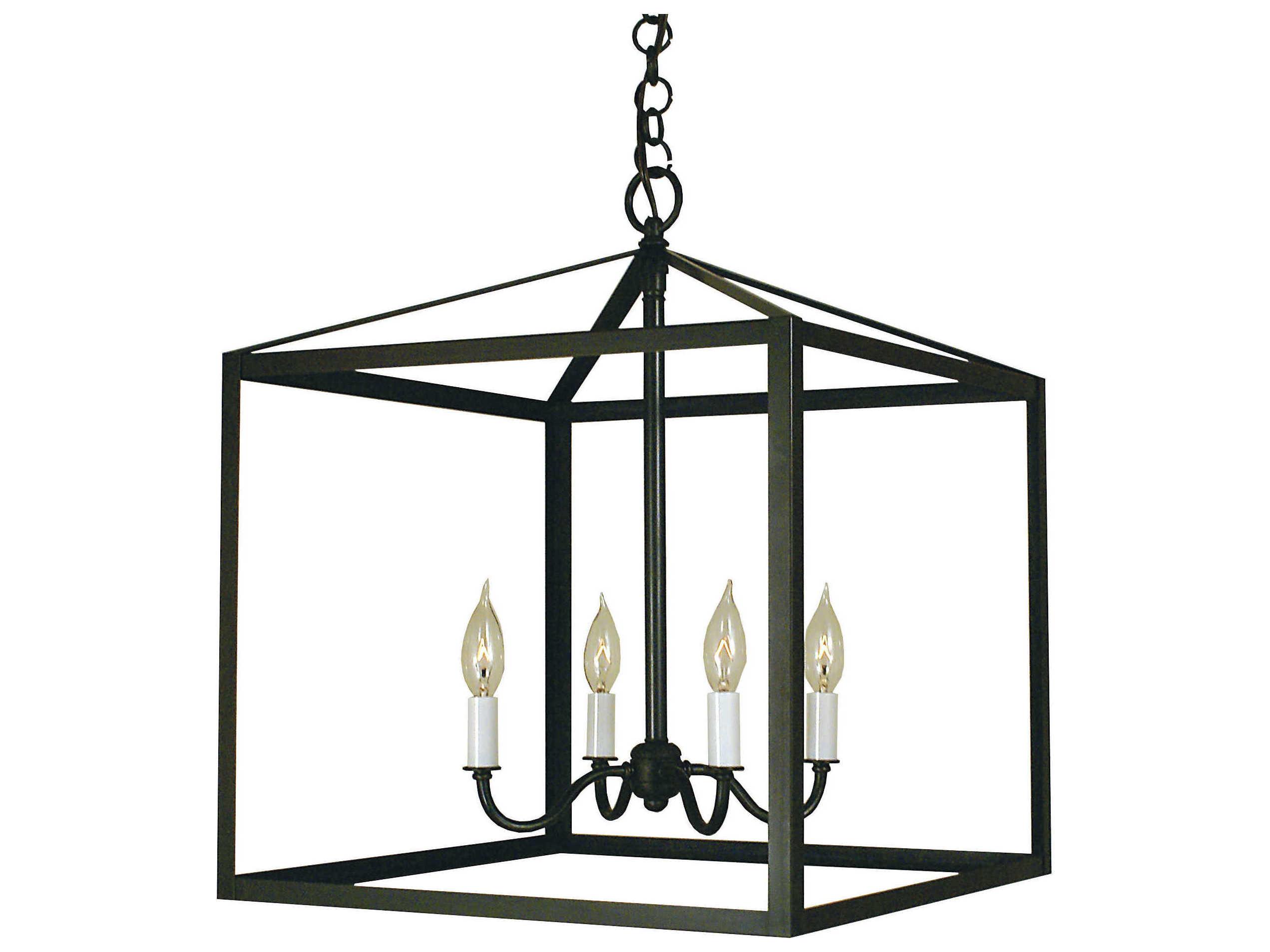 Arroyo Craftsman Vintage 4-Light Black Candelabra Chandelier