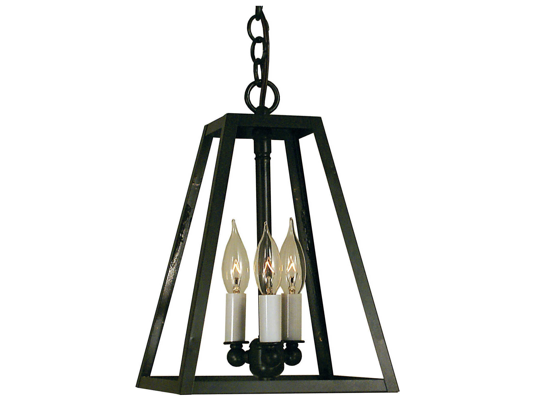 Arroyo Craftsman Vintage 3-Light Black Candelabra Chandelier