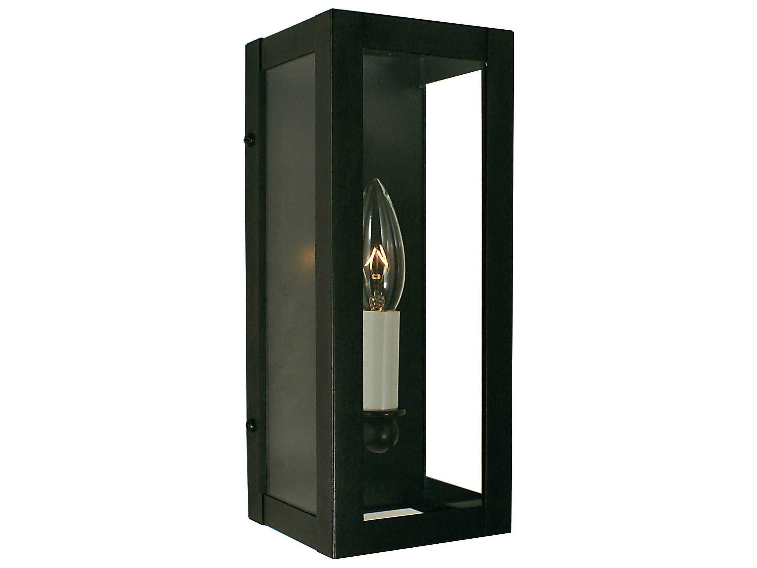 Arroyo Craftsman Vintage 1-Light Black Glass Wall Sconce