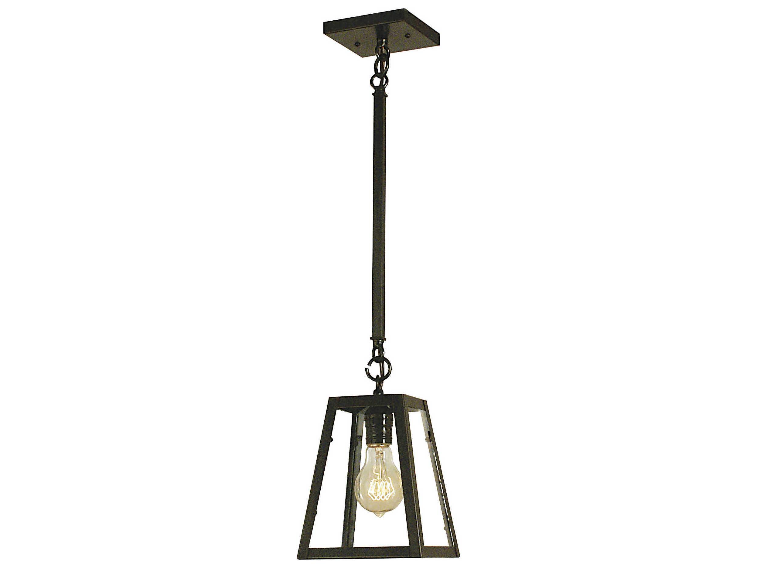 Arroyo Craftsman Vintage 1-Light Black Glass Mini Pendant