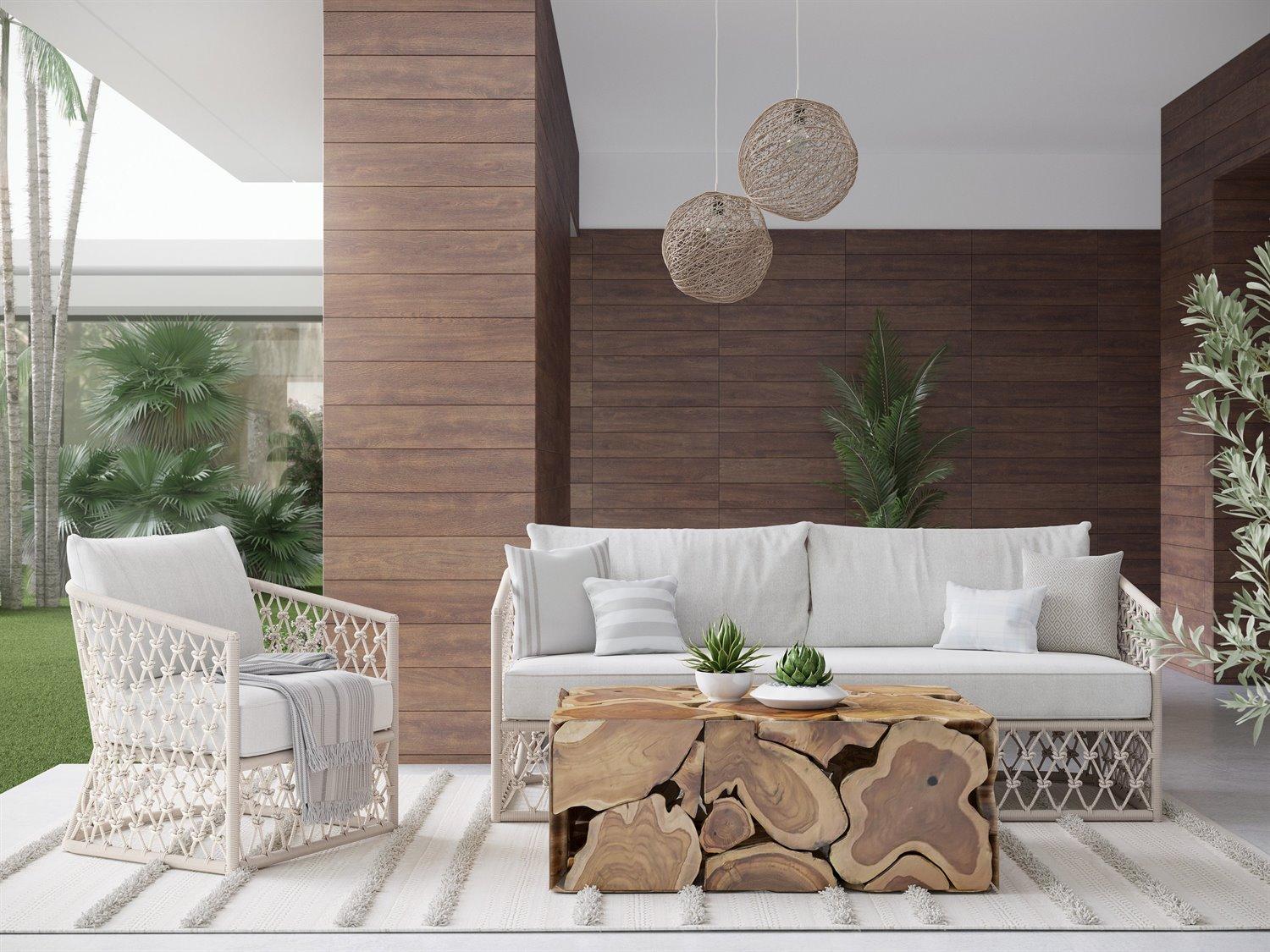 Azzurro Living Amelia White Rope Outdoor Lounge Set