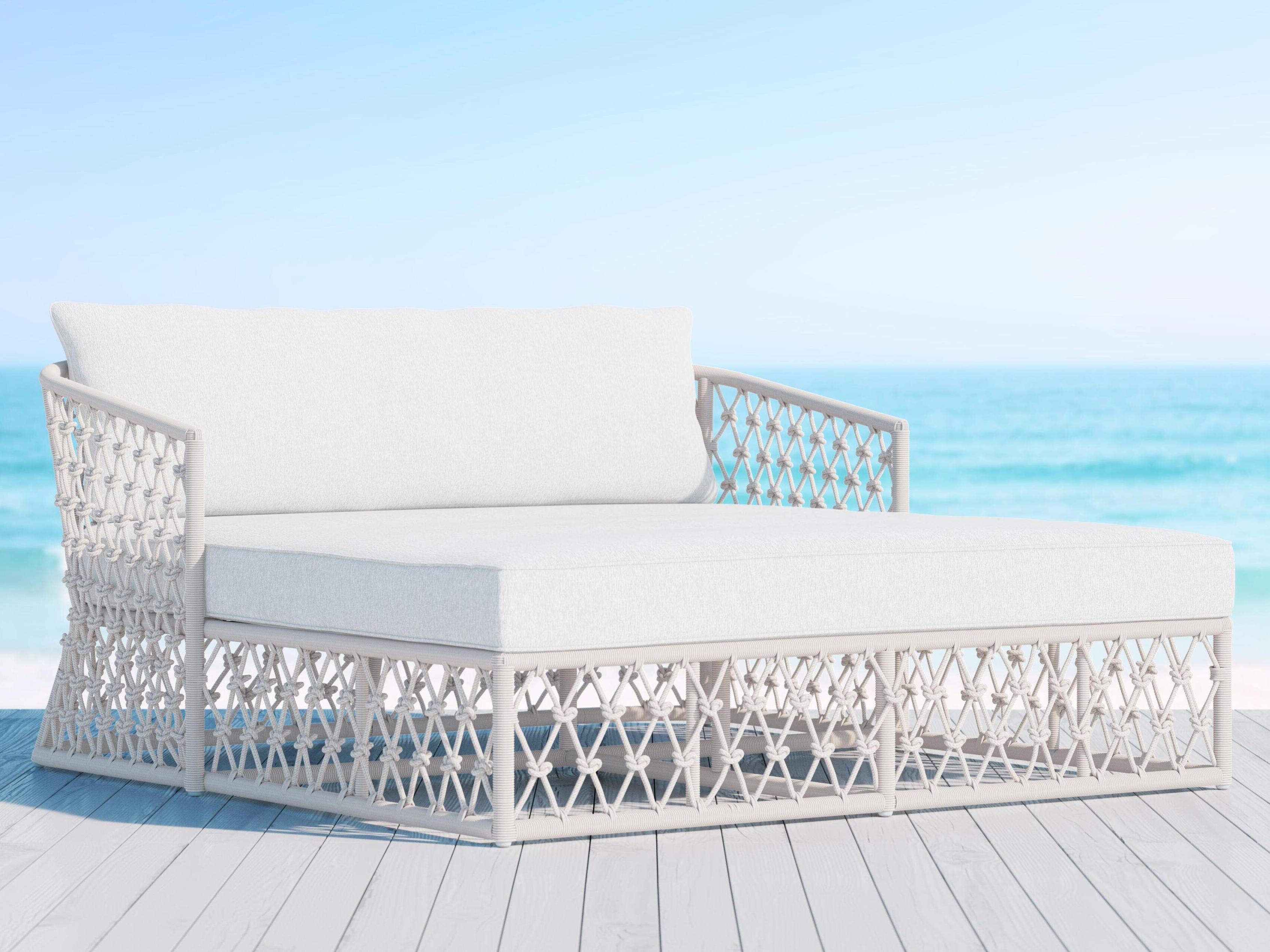 Azzurro Living Amelia Sand All-Weather Rope Day Bed with Cushion