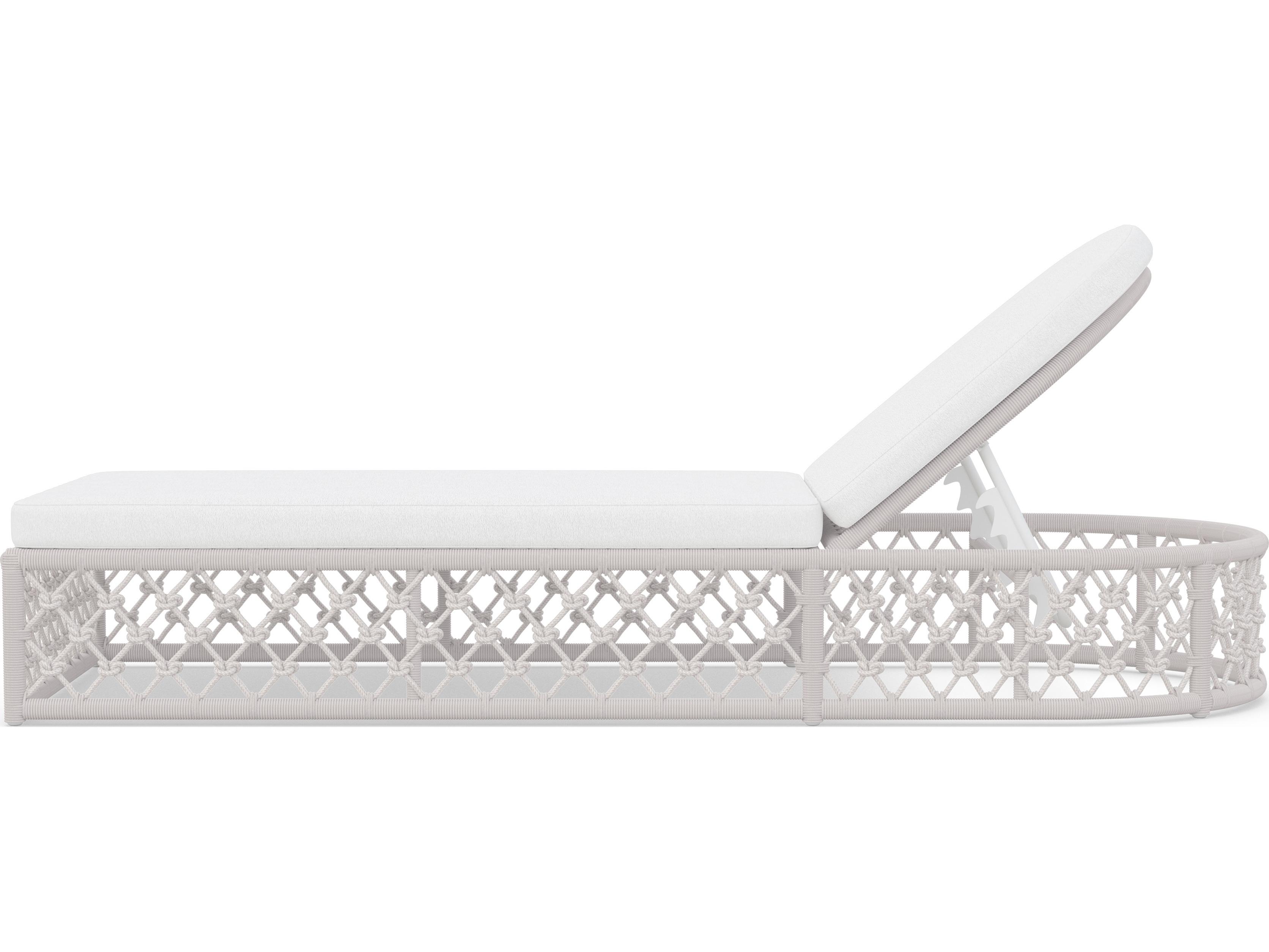 Azzurro Living Amelia Sand All-Weather Rope Outdoor Chaise Lounge with Cloud Cushion