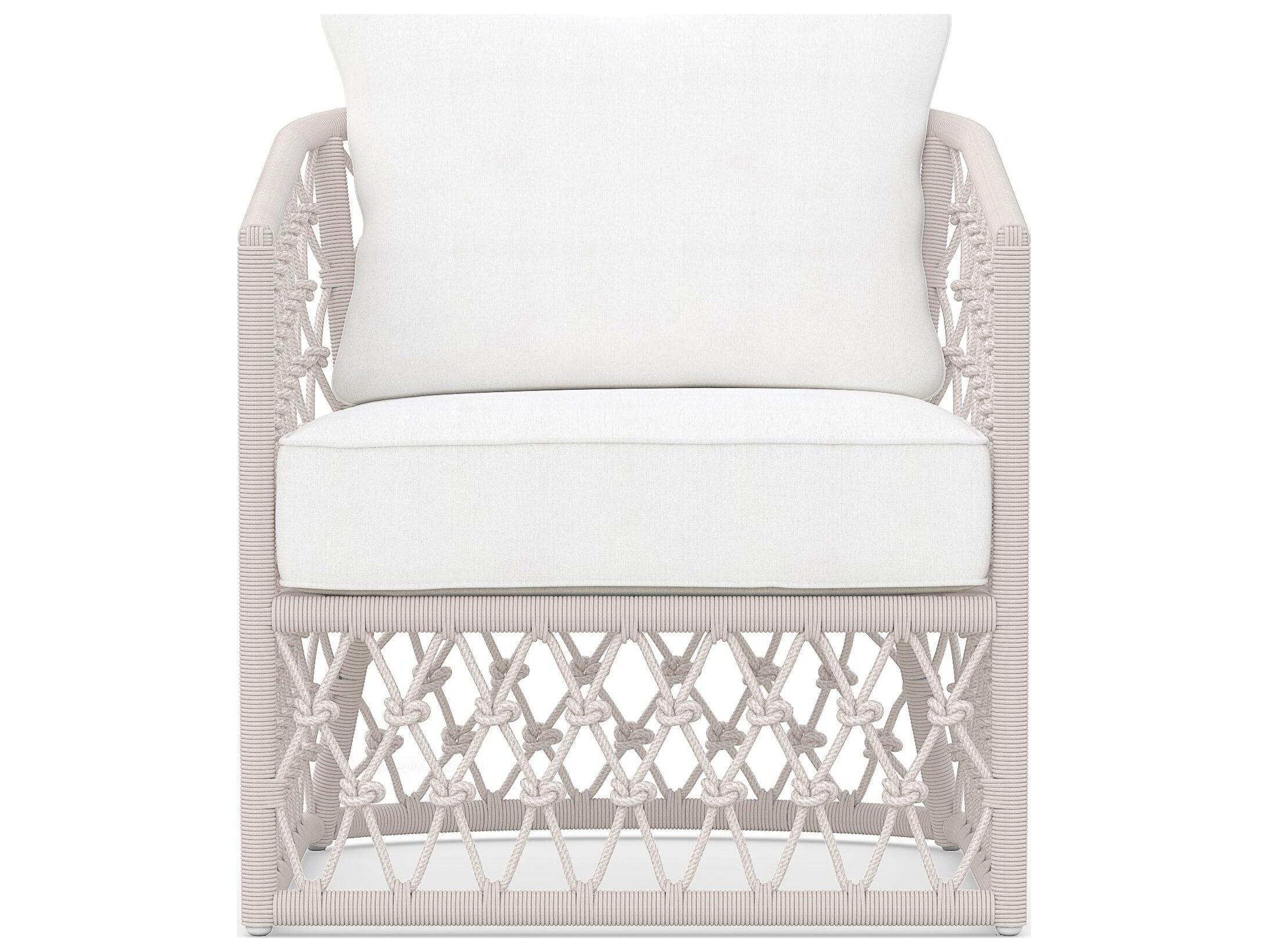 Azzurro Living Amelia Sand All-Weather Rope Outdoor Patio Lounge Chair with Cloud Cushion