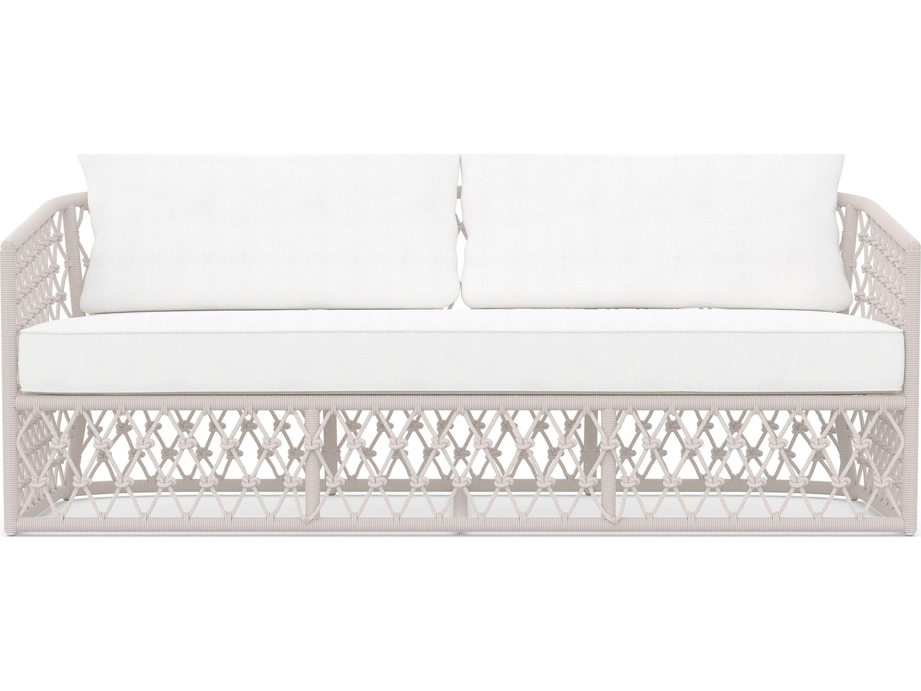 Azzurro Living Amelia Sand All-Weather Rope Outdoor Patio Sofa with Cloud Cushion