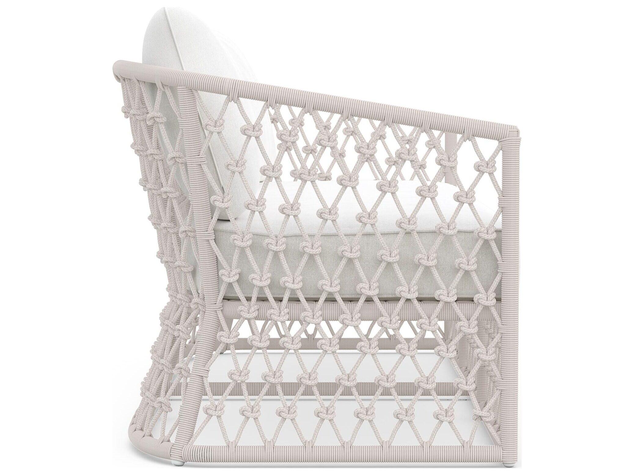 Azzurro Living Amelia Sand All-Weather Rope Outdoor Patio Sofa with Cloud Cushion