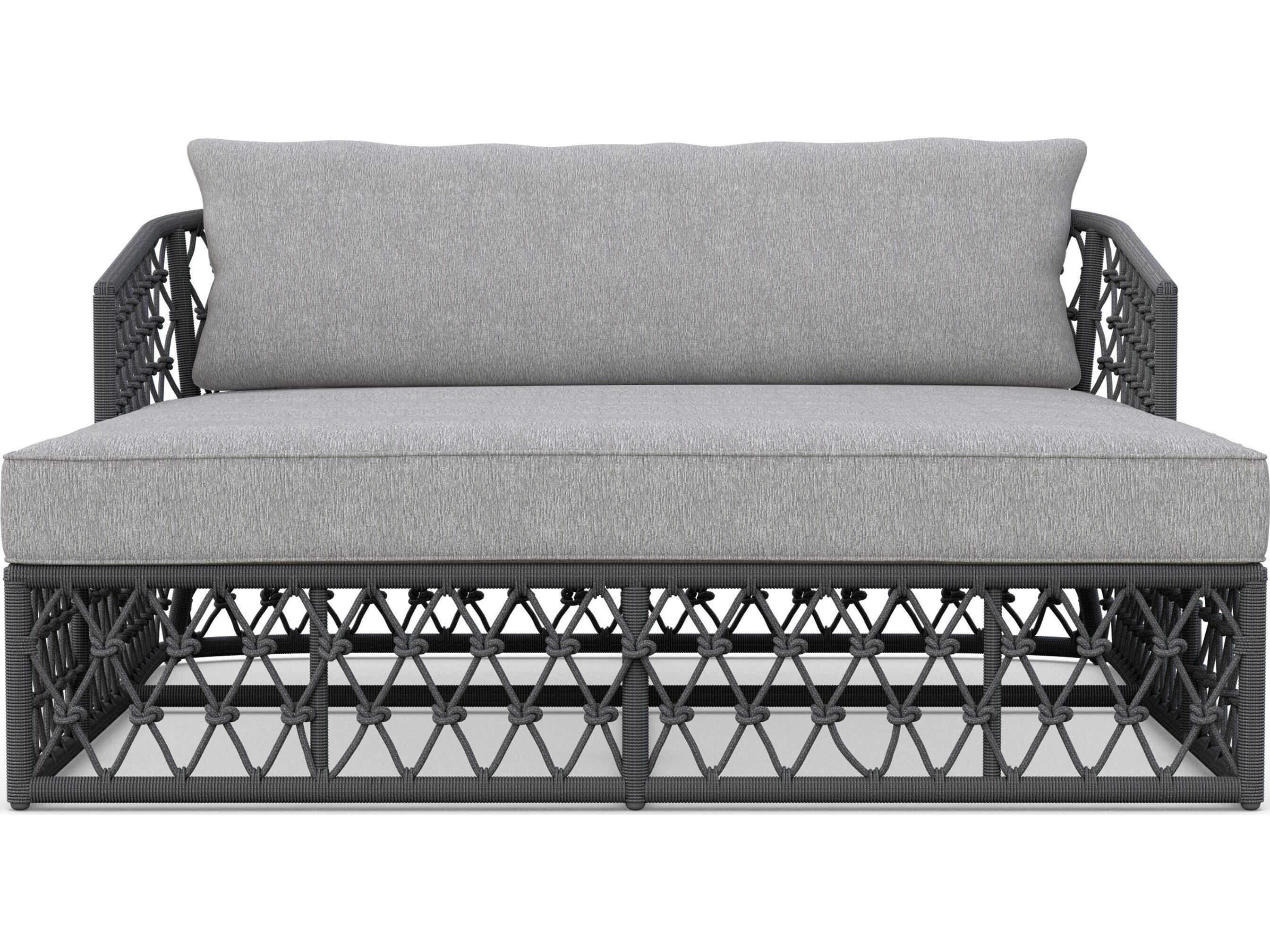 Azzurro Living Amelia Ash All-Weather Rope Day Bed with Fog Cushion