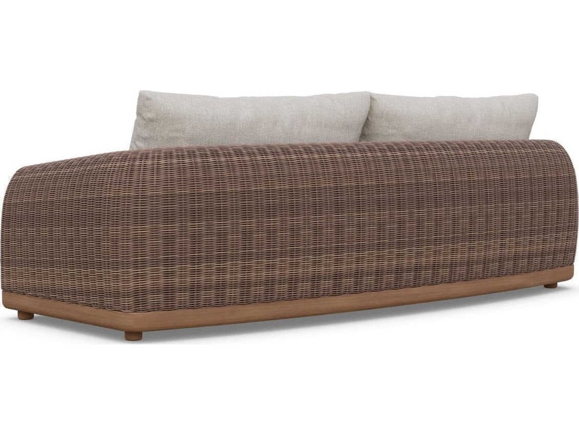Azzurro Living Aspen Espresso Aluwood Wicker Cushion Sofa