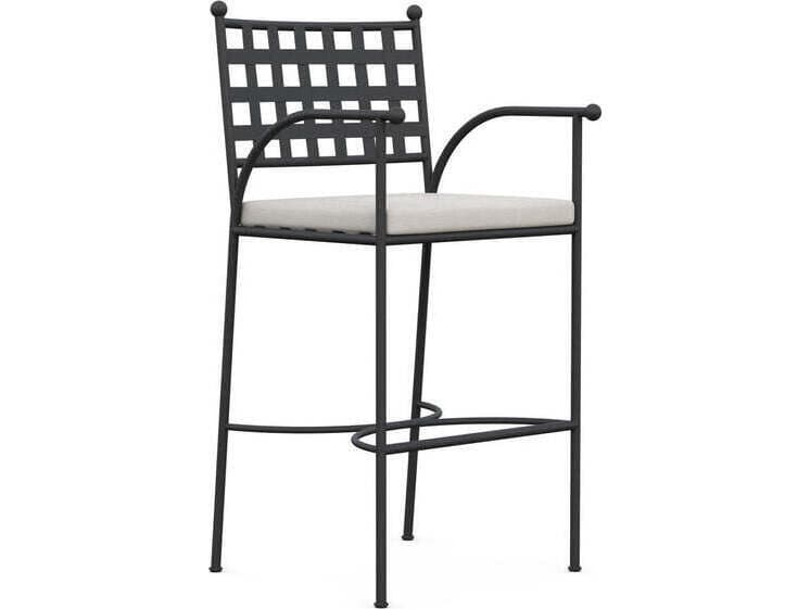 Azzurro Living Athens Wrought Iron Metal Bar Stool