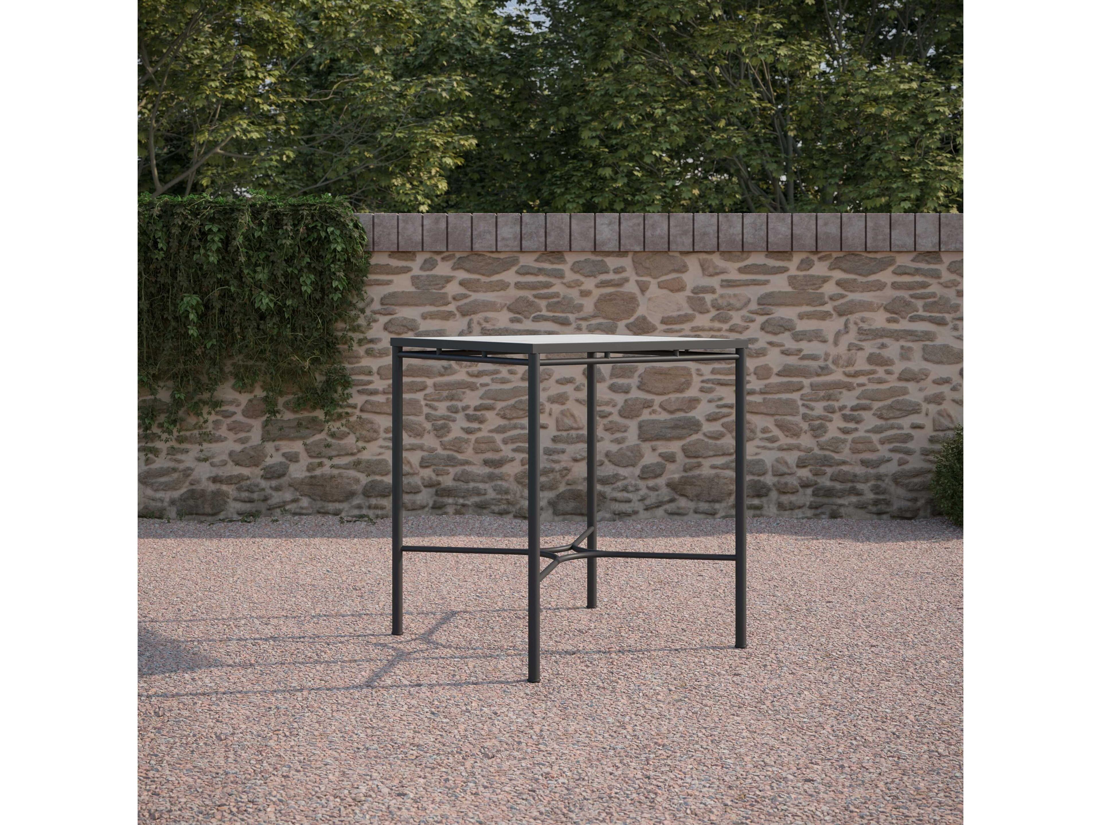 Azzurro Living Athens Noir Wrought Iron Square Bar Table