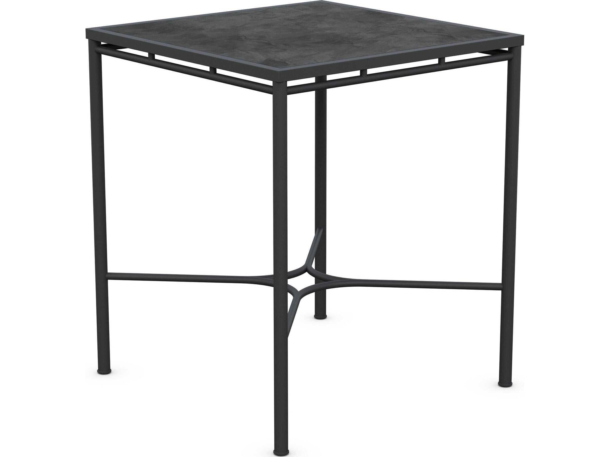 Azzurro Living Athens Noir Wrought Iron Square Bar Table