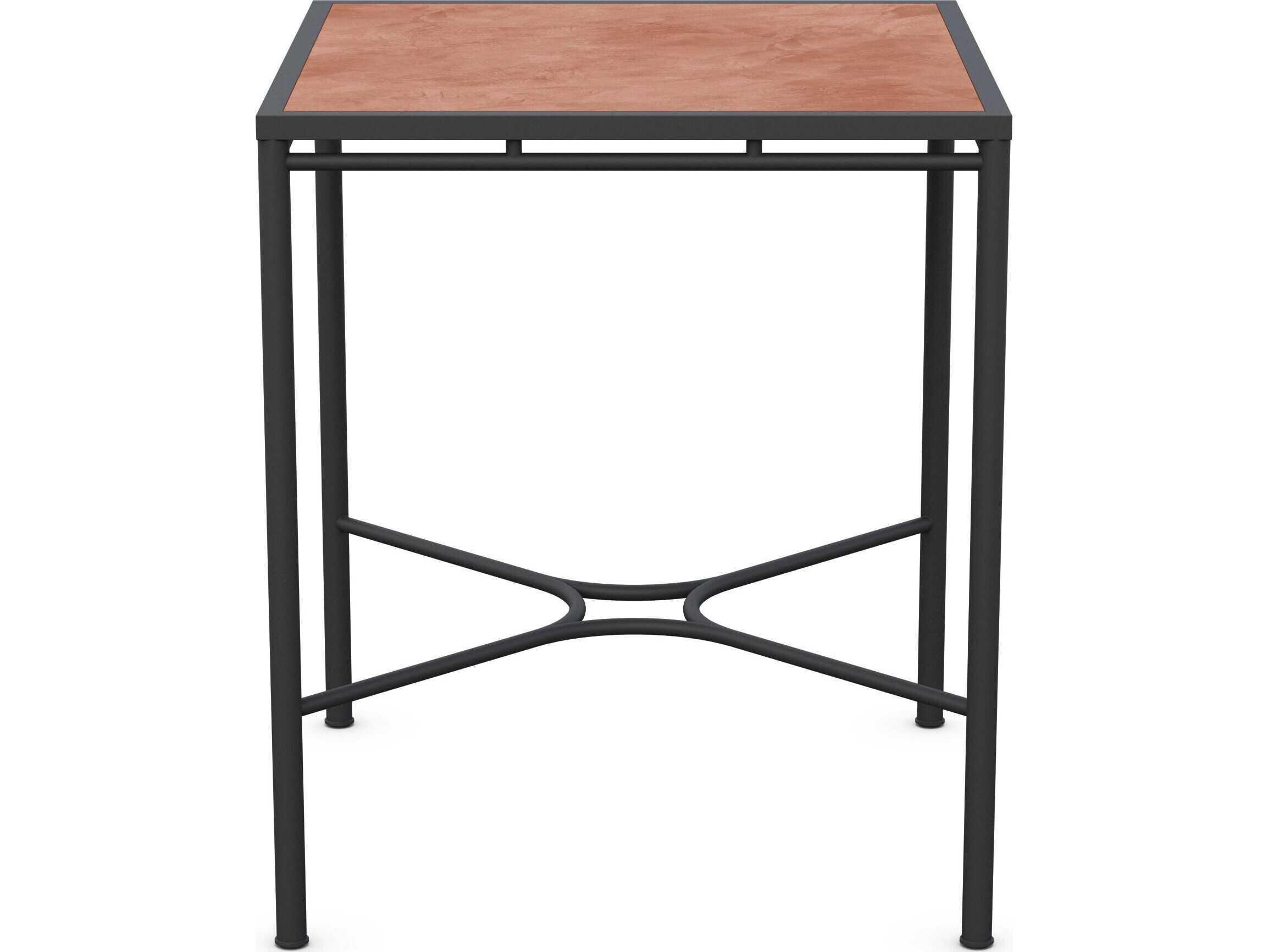 Azzurro Living Athens Noir Wrought Iron Square Bar Table