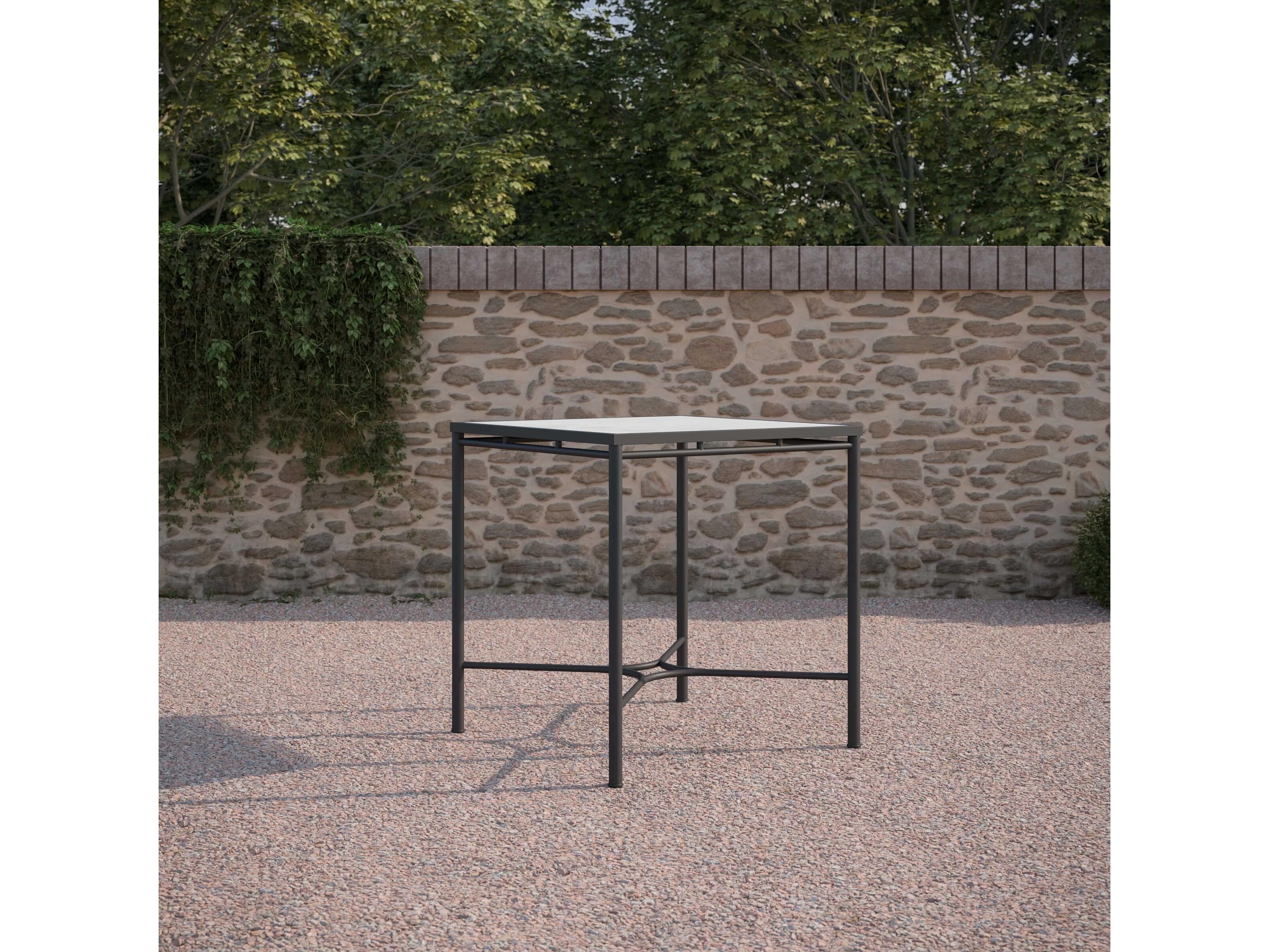 Azzurro Living Athens Noir Wrought Iron Square Counter Table