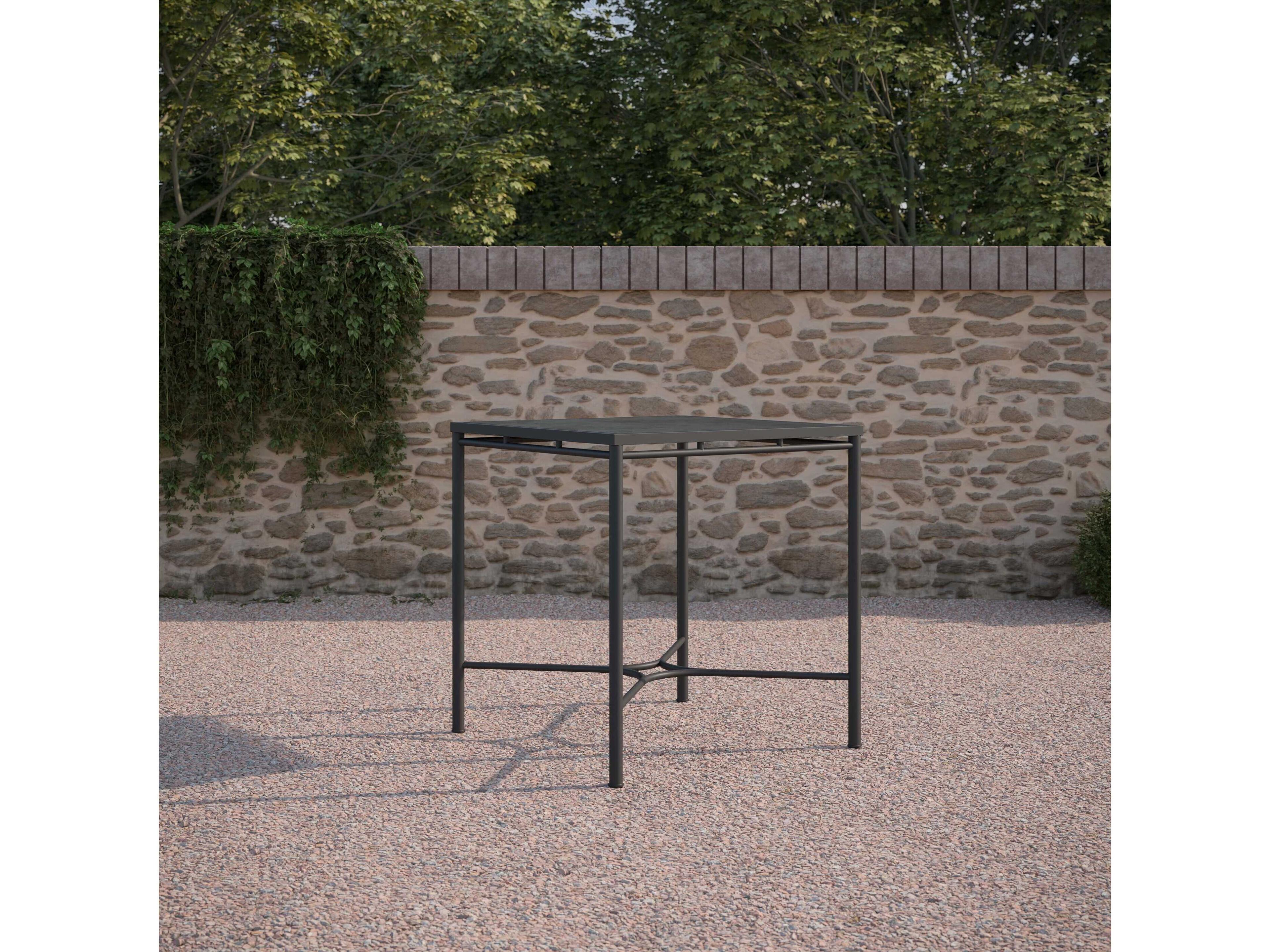 Azzurro Living Athens Noir Wrought Iron Square Counter Table