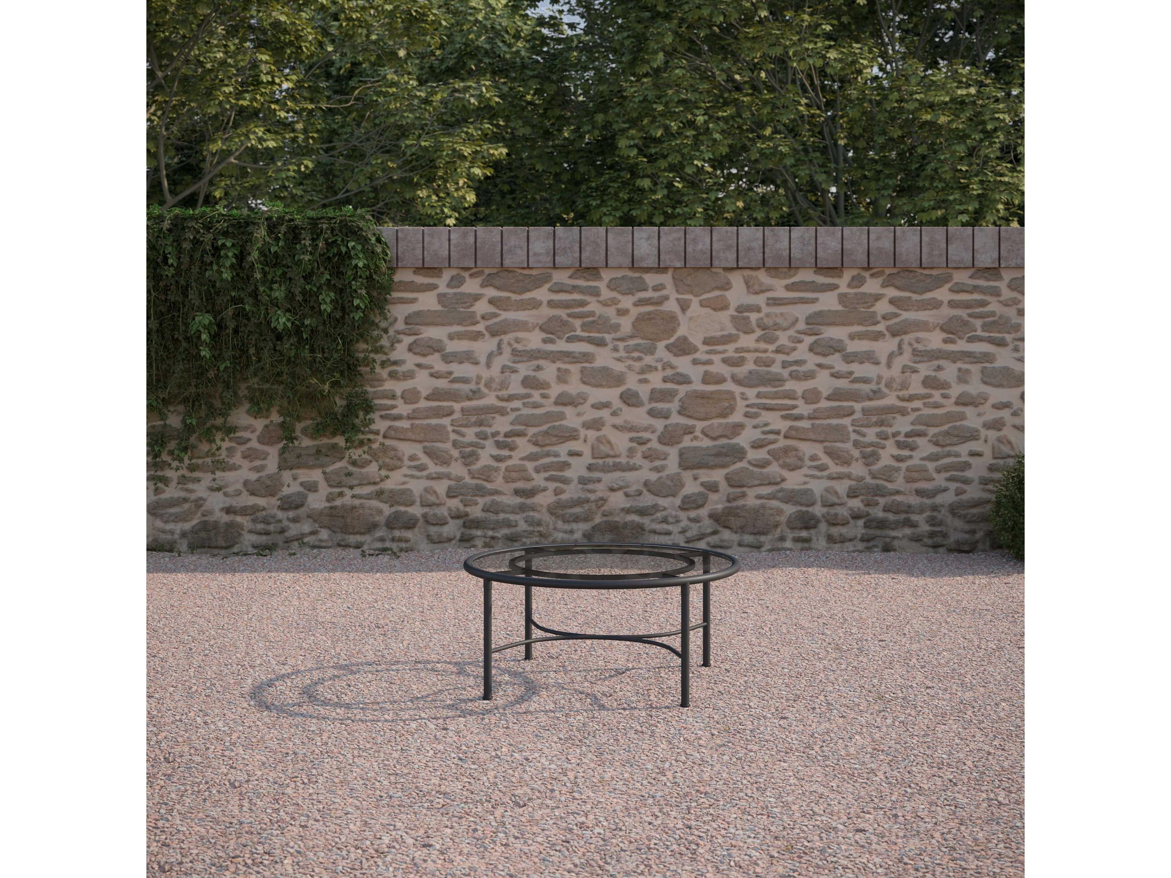 Azzurro Living Athens Noir Wrought Iron Round Coffee Table