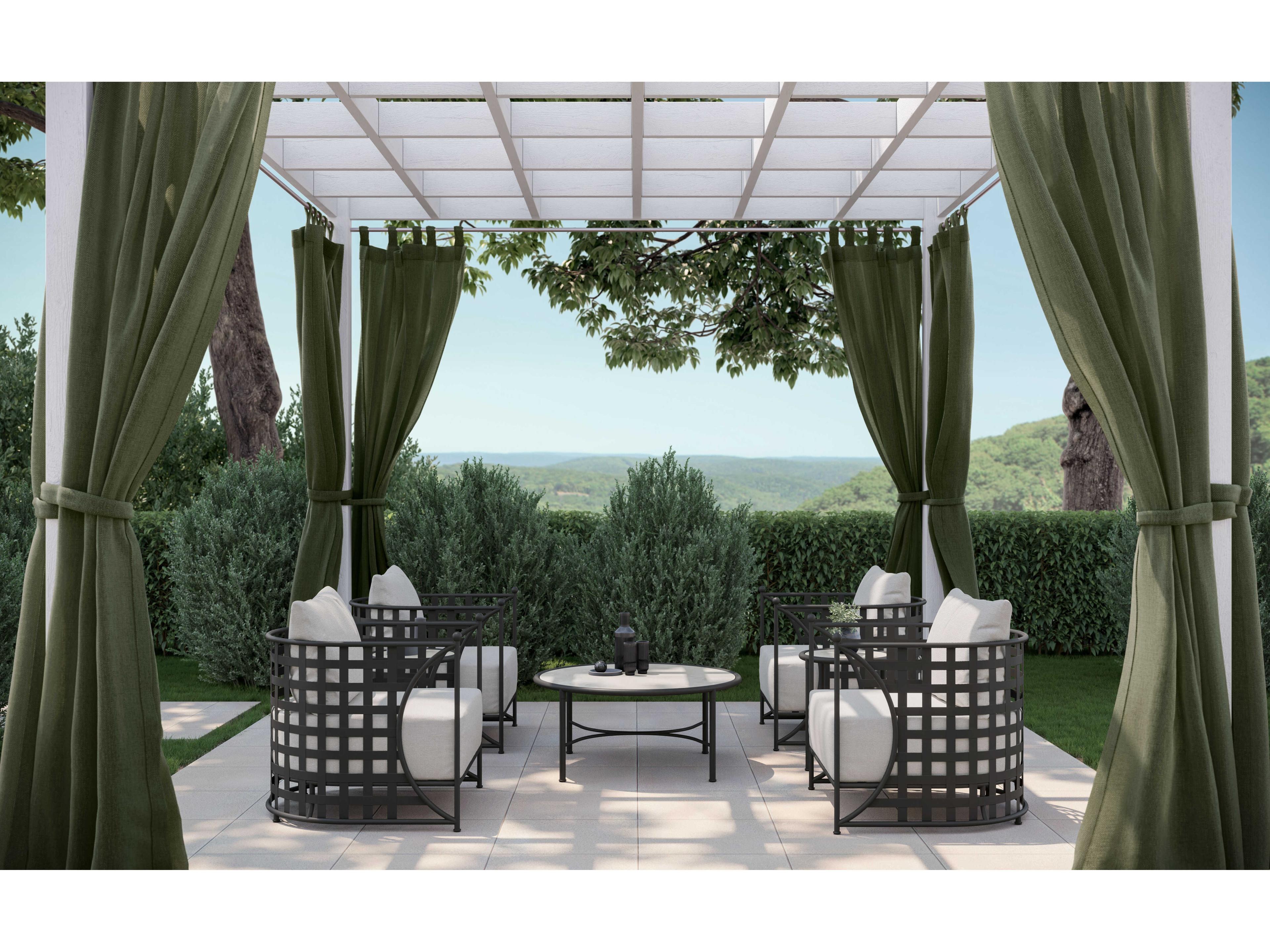 Azzurro Living Athens Noir Wrought Iron Round Coffee Table