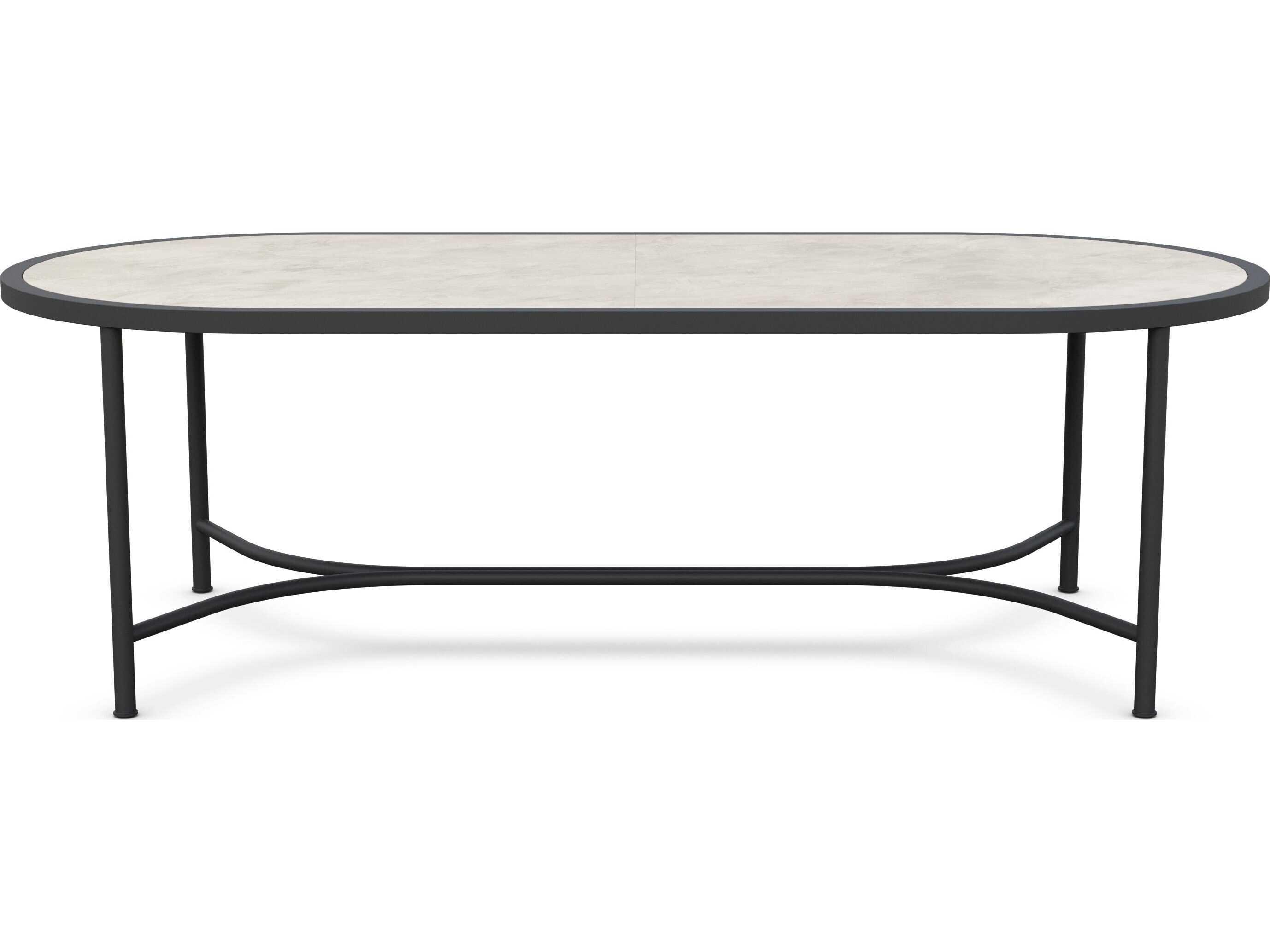 Azzurro Living Athens Noir Wrought Iron Oval Dining Table