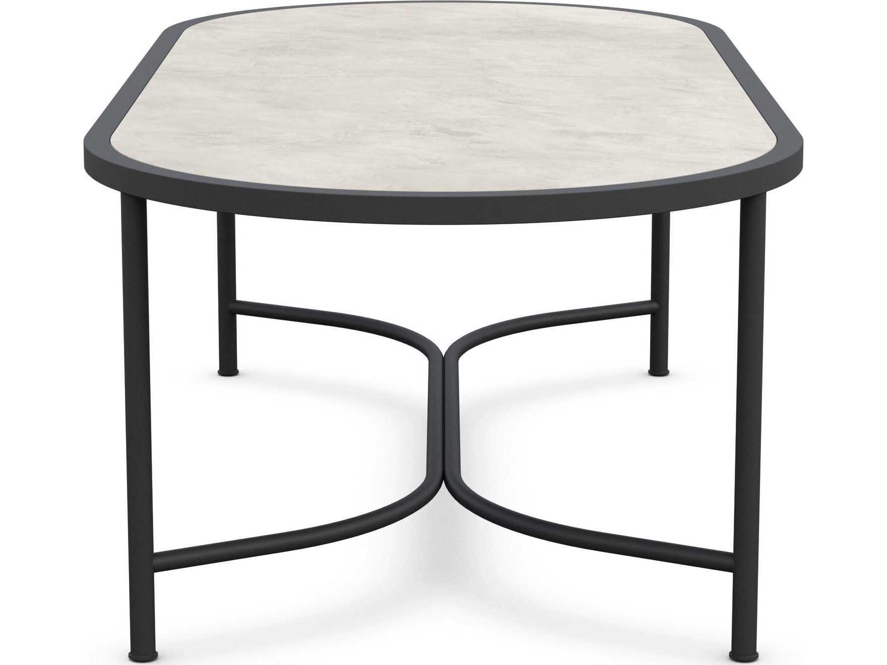 Azzurro Living Athens Noir Wrought Iron Oval Dining Table