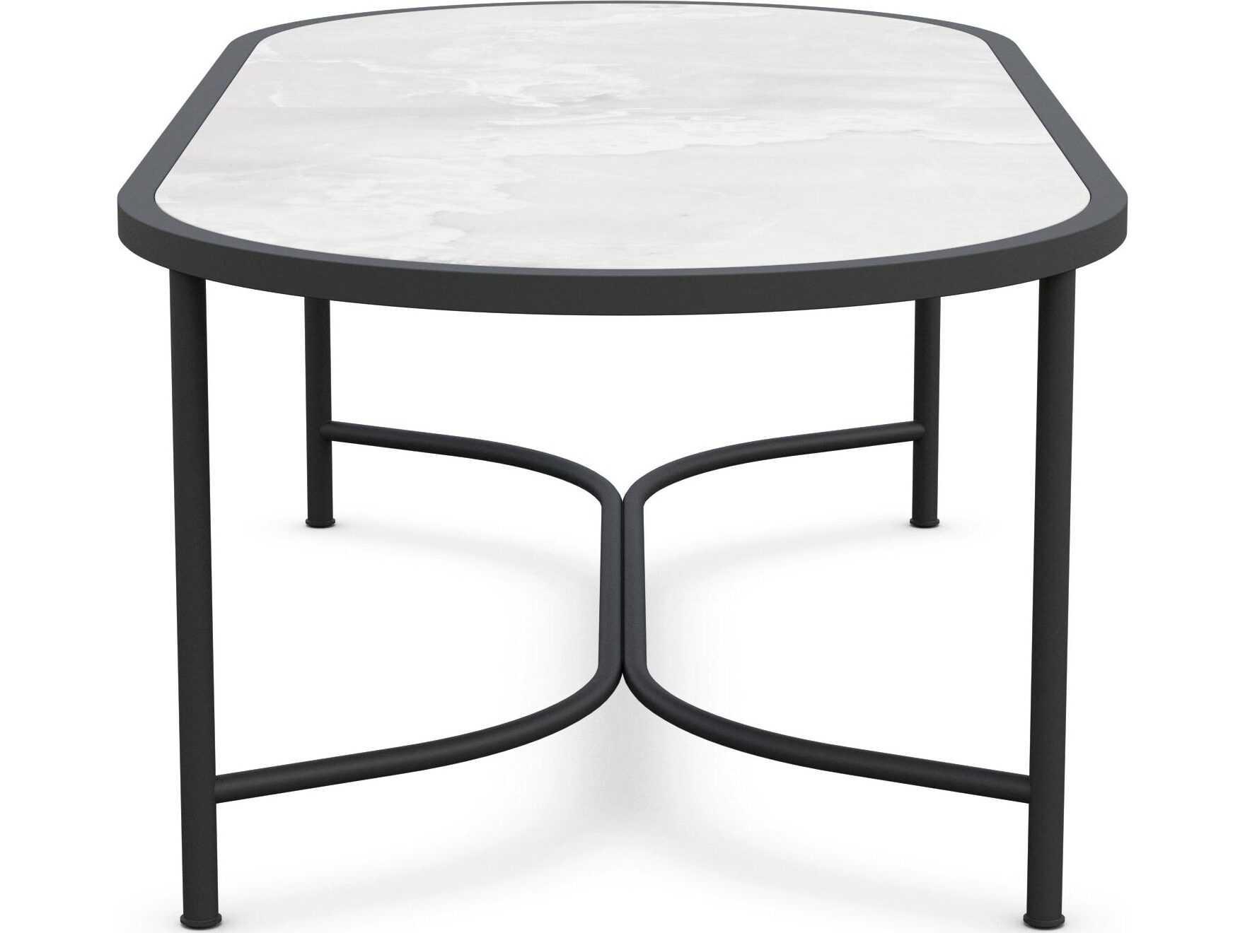 Azzurro Living Athens Noir Wrought Iron Oval Dining Table