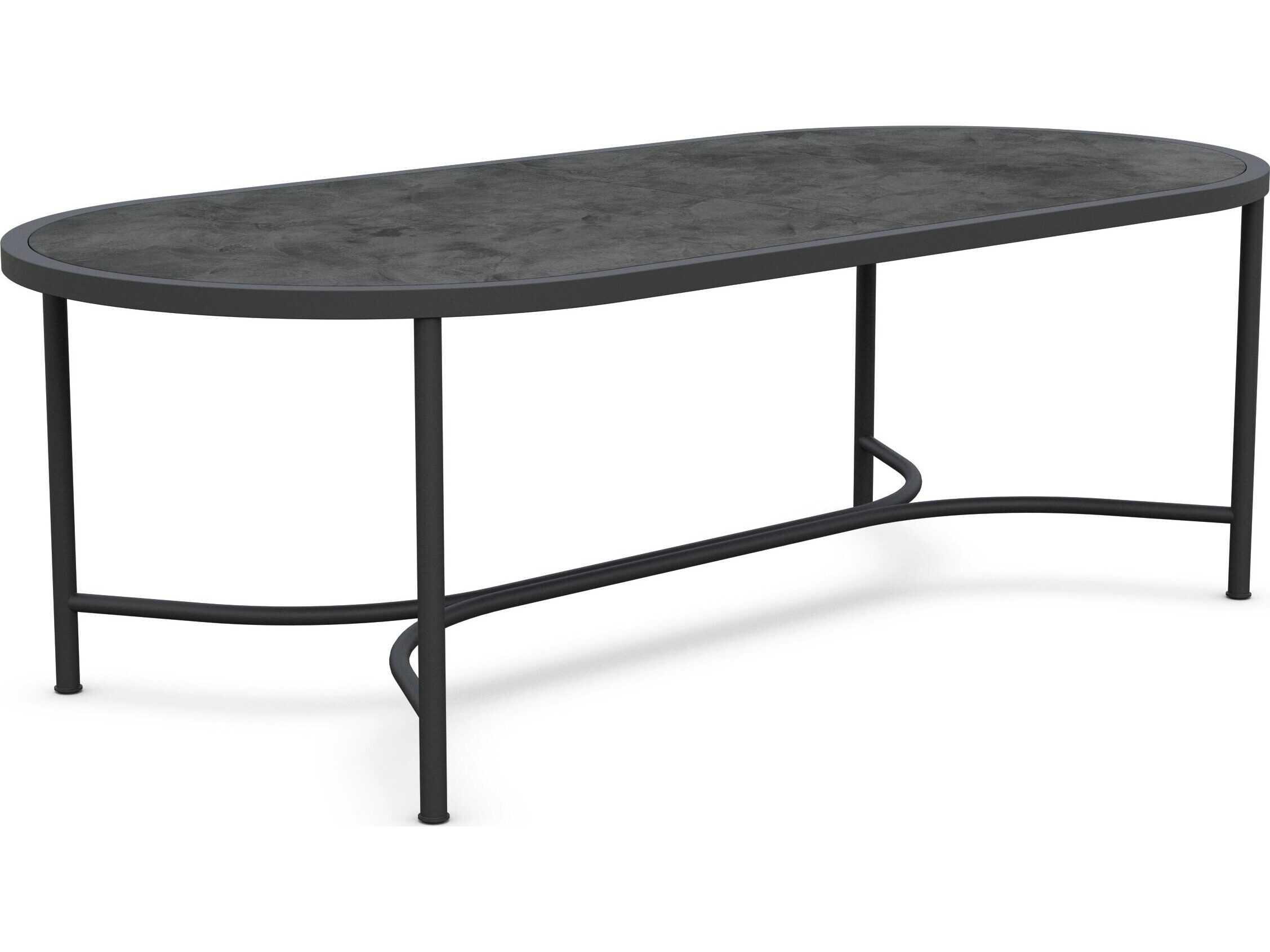 Azzurro Living Athens Noir Wrought Iron Oval Dining Table