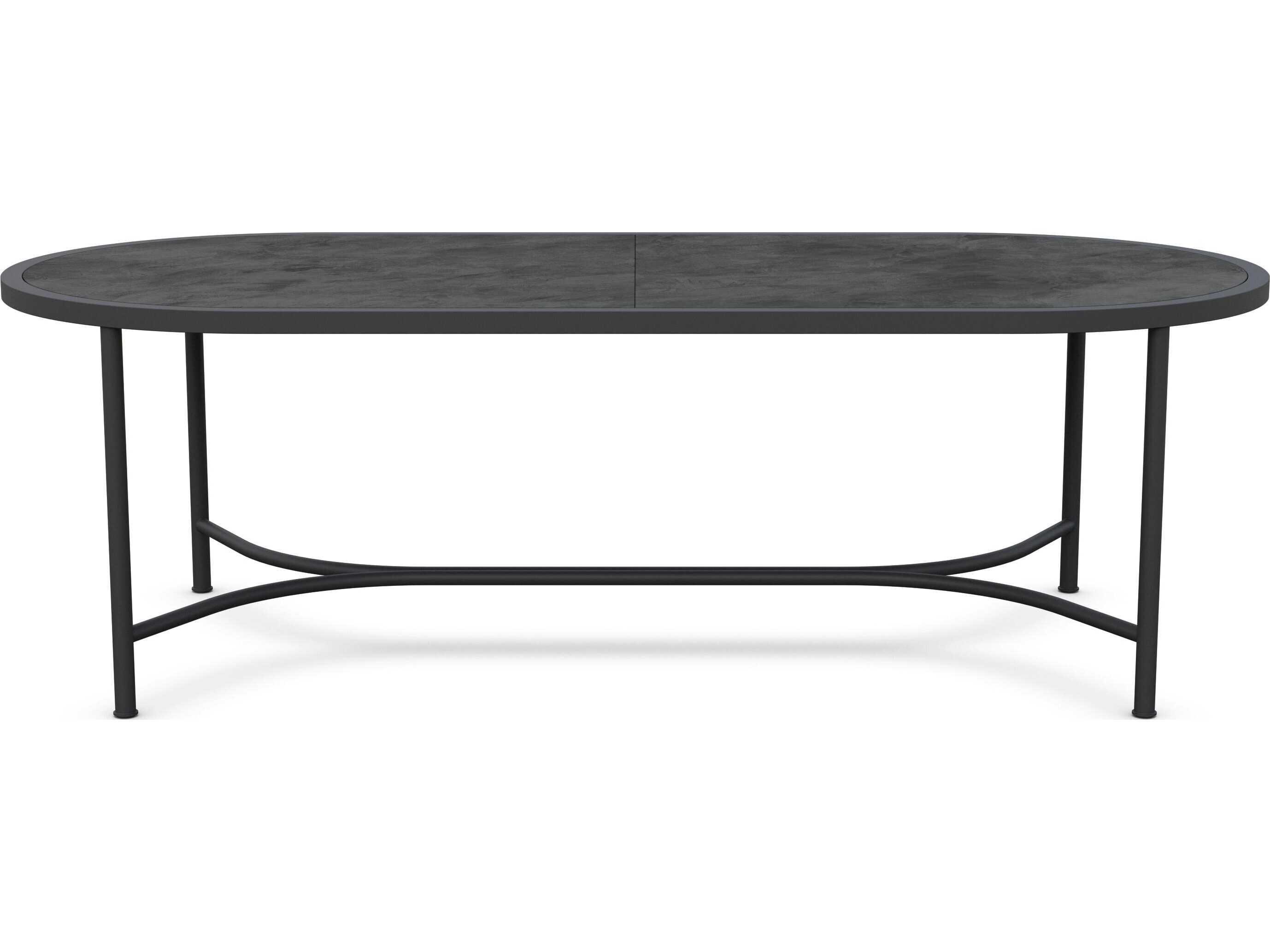 Azzurro Living Athens Noir Wrought Iron Oval Dining Table