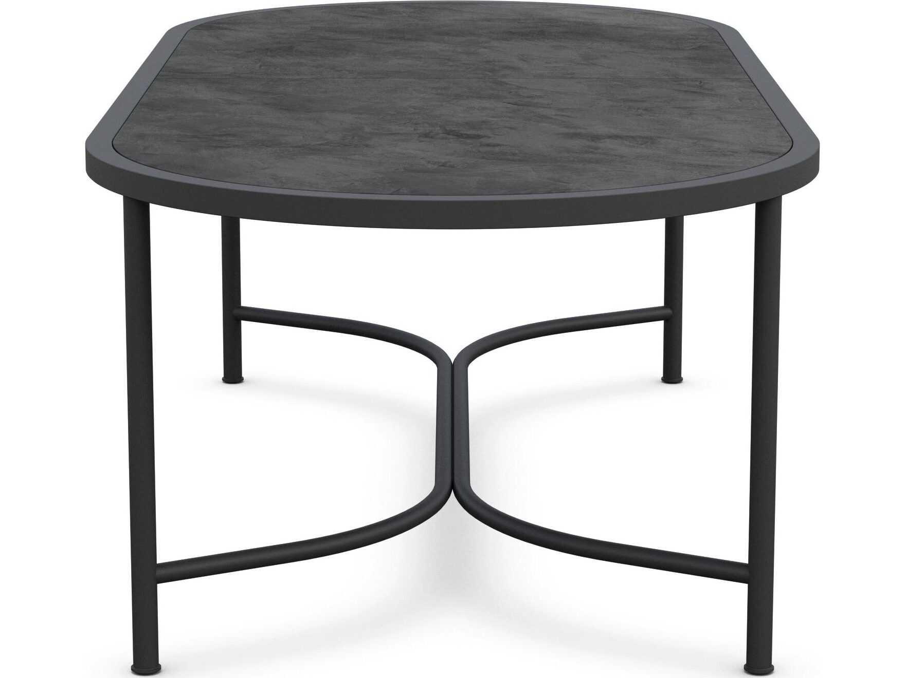 Azzurro Living Athens Noir Wrought Iron Oval Dining Table